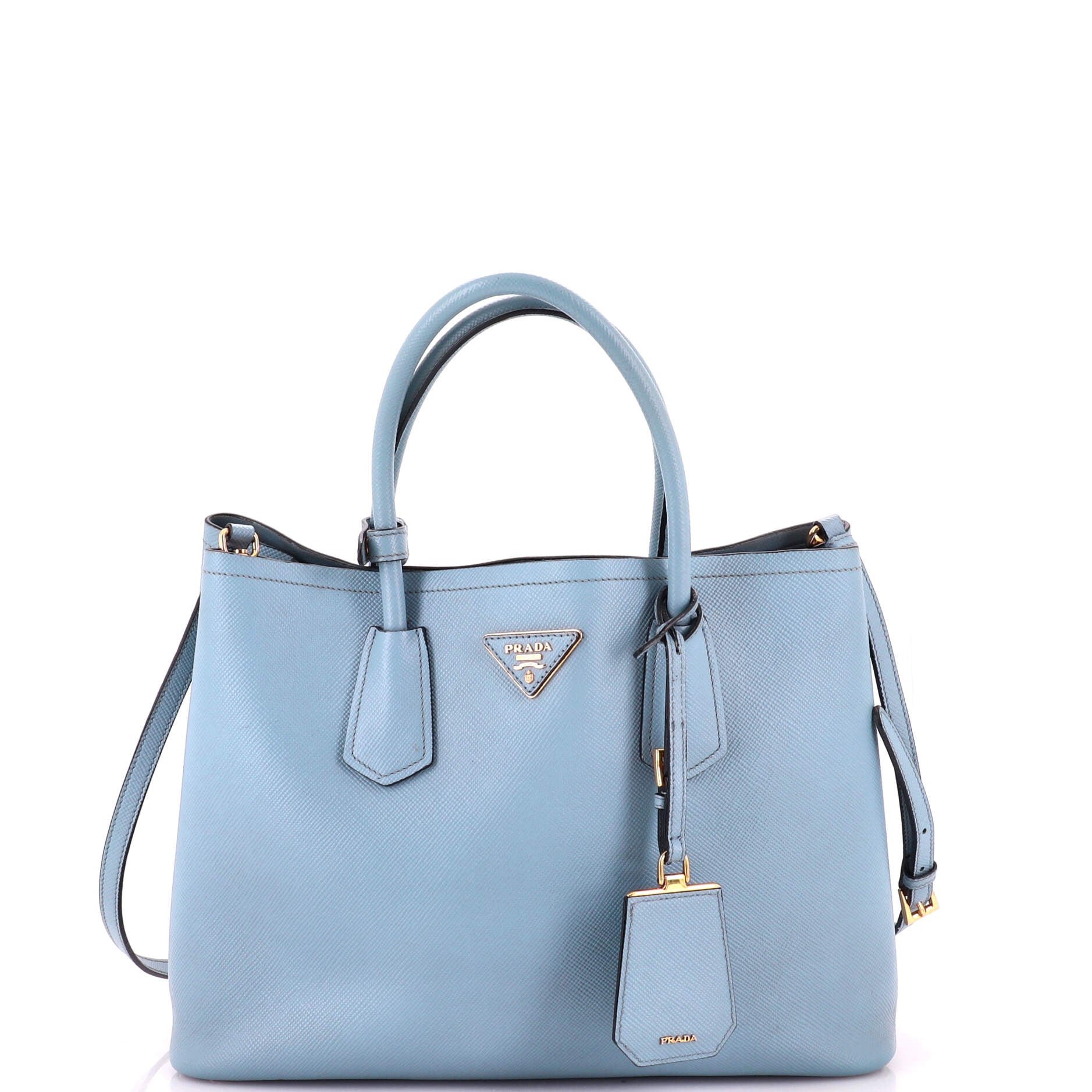 Cuir Double Tote Saffiano Leather Medium