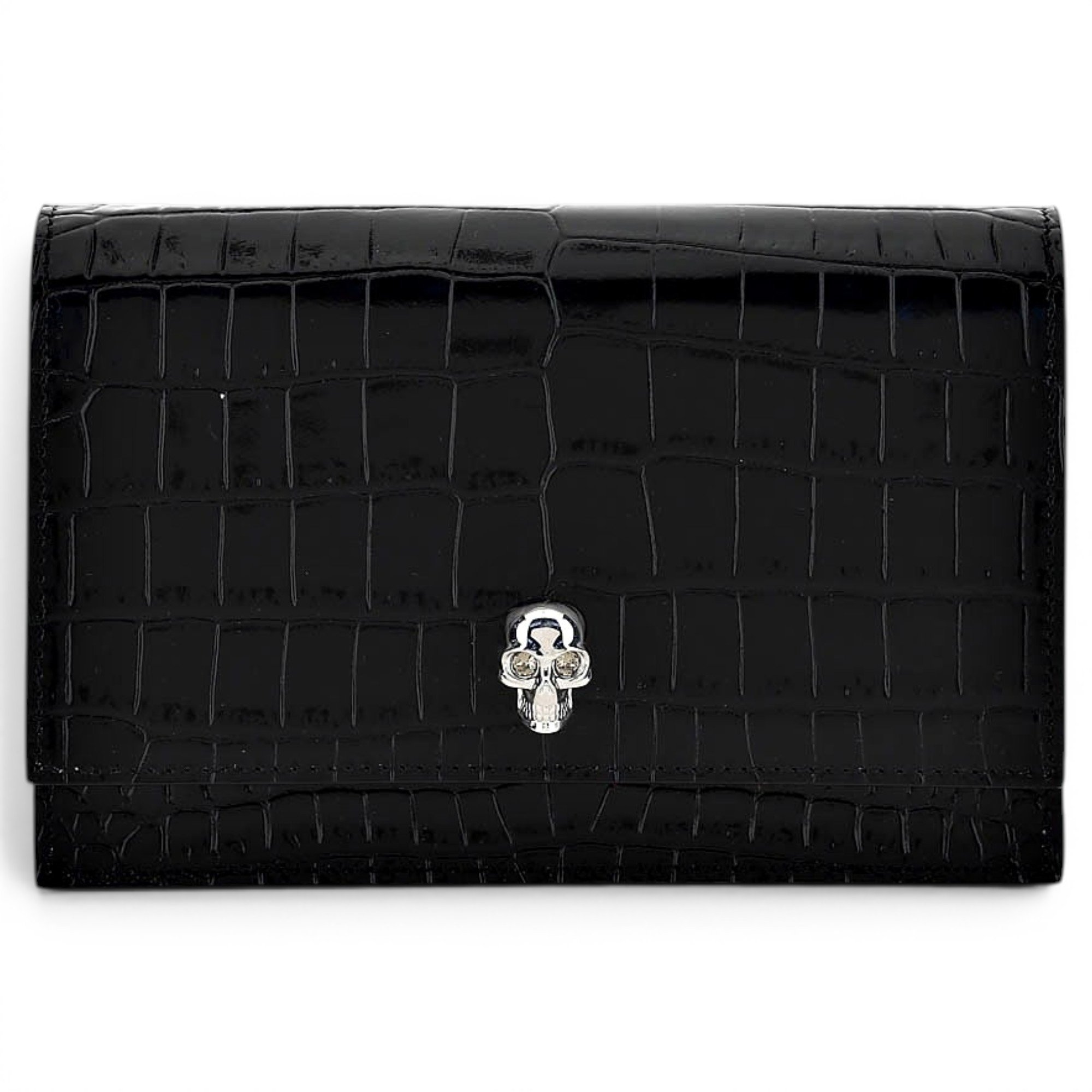 Skull leather handbag