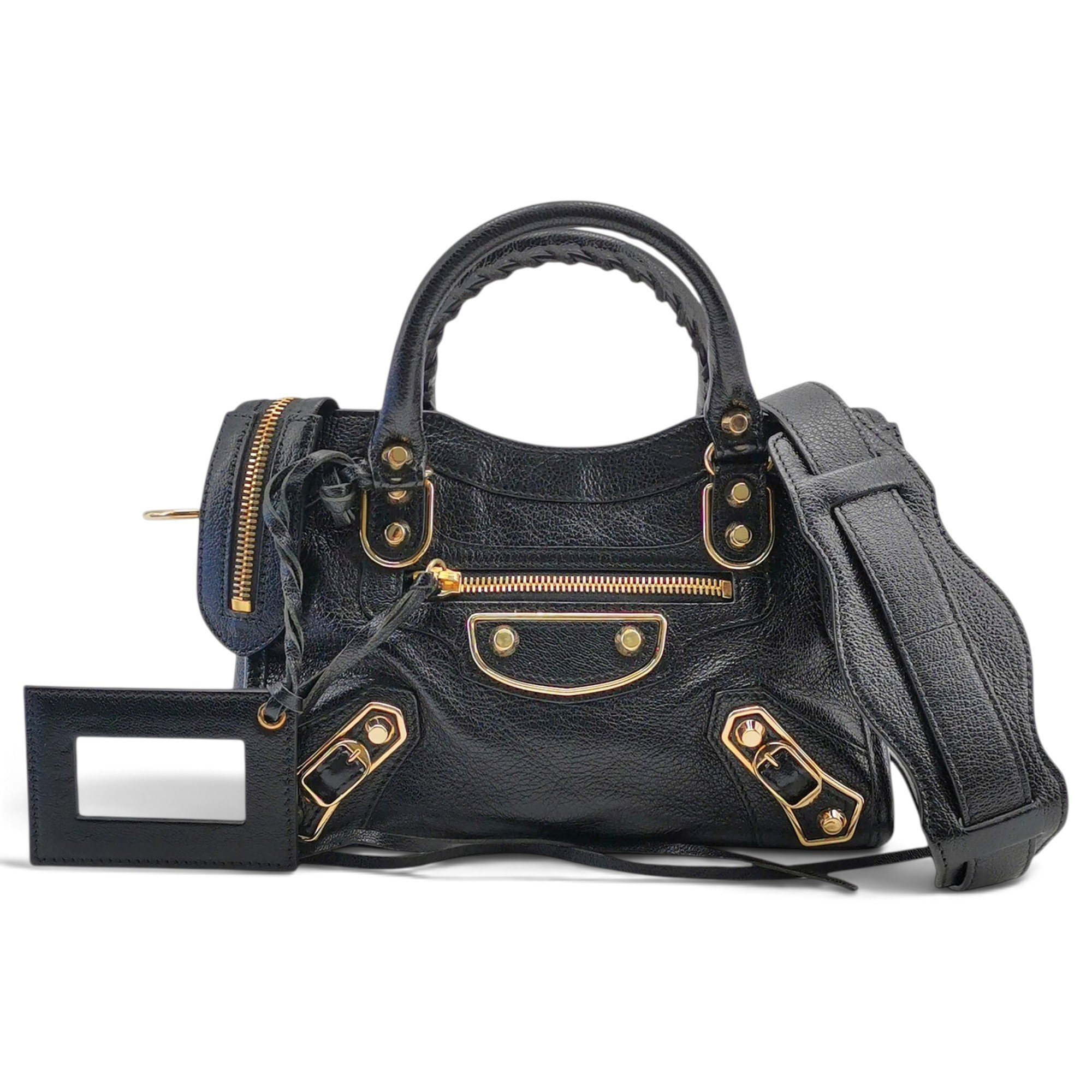 Classic Metalic leather handbag
