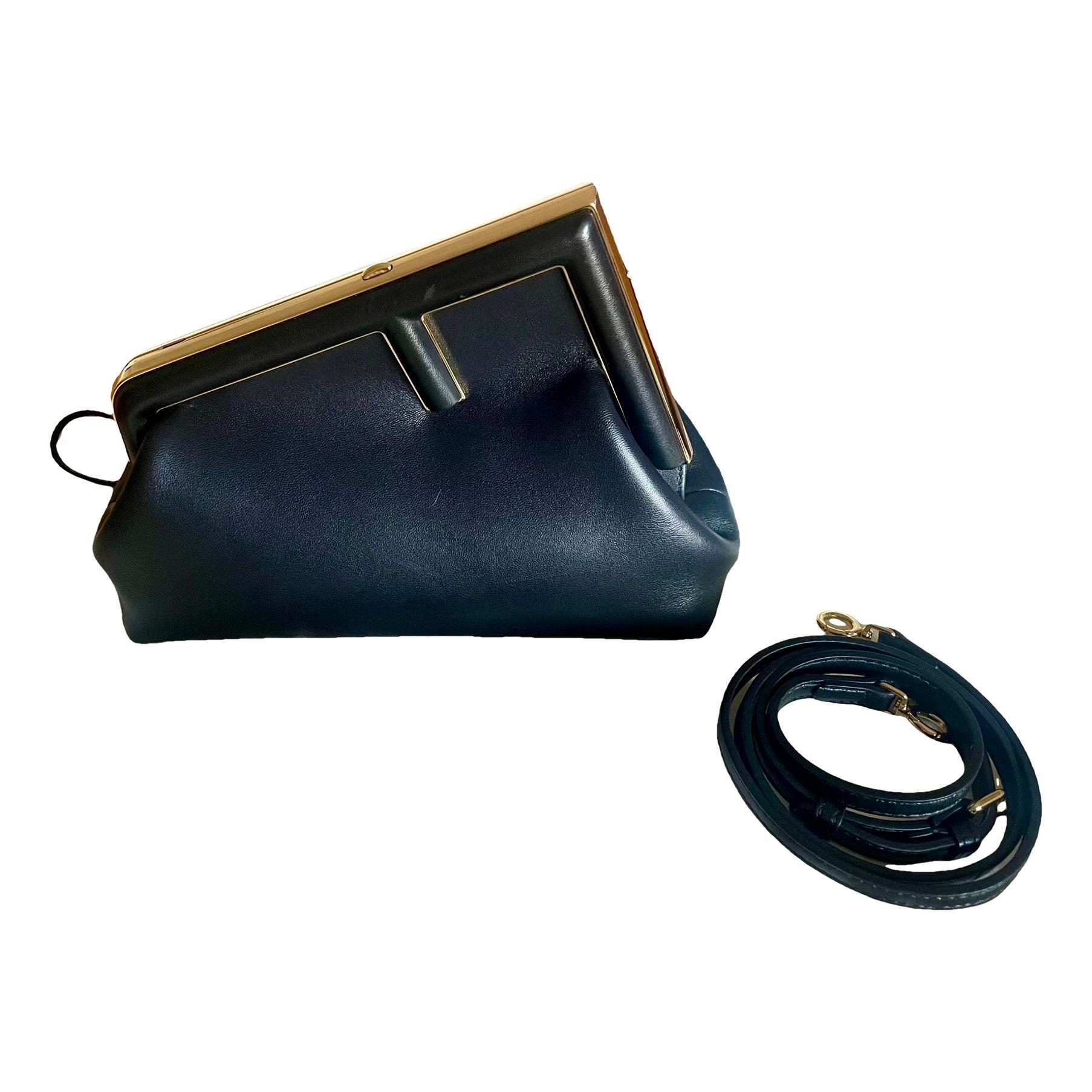First leather handbag