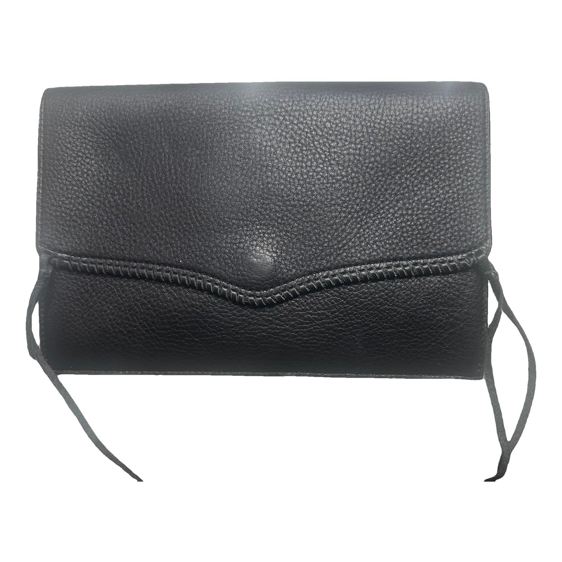 Leather clutch bag