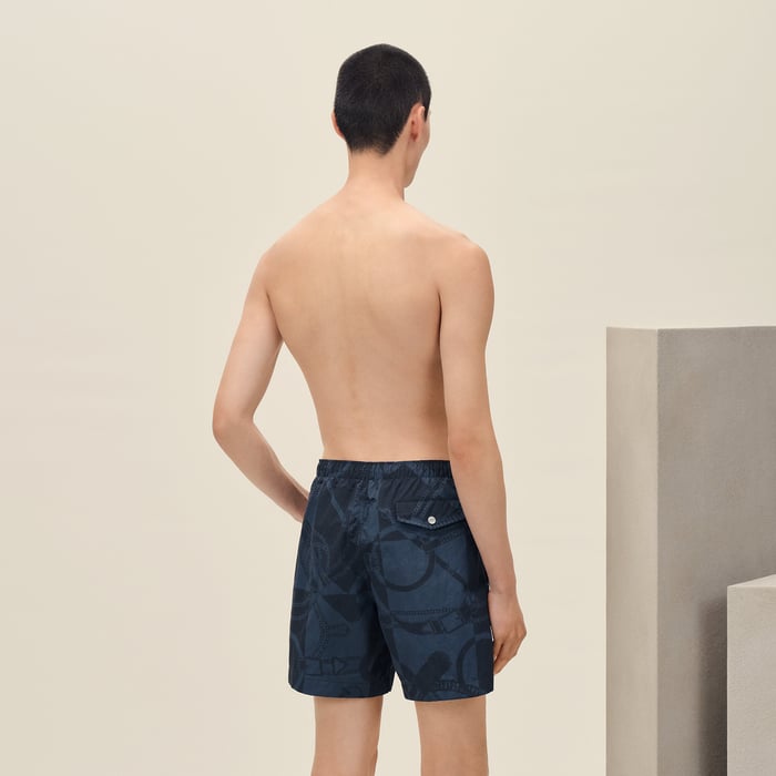 Indigo "Eperon d'Or Tattoo" Swim Trunks