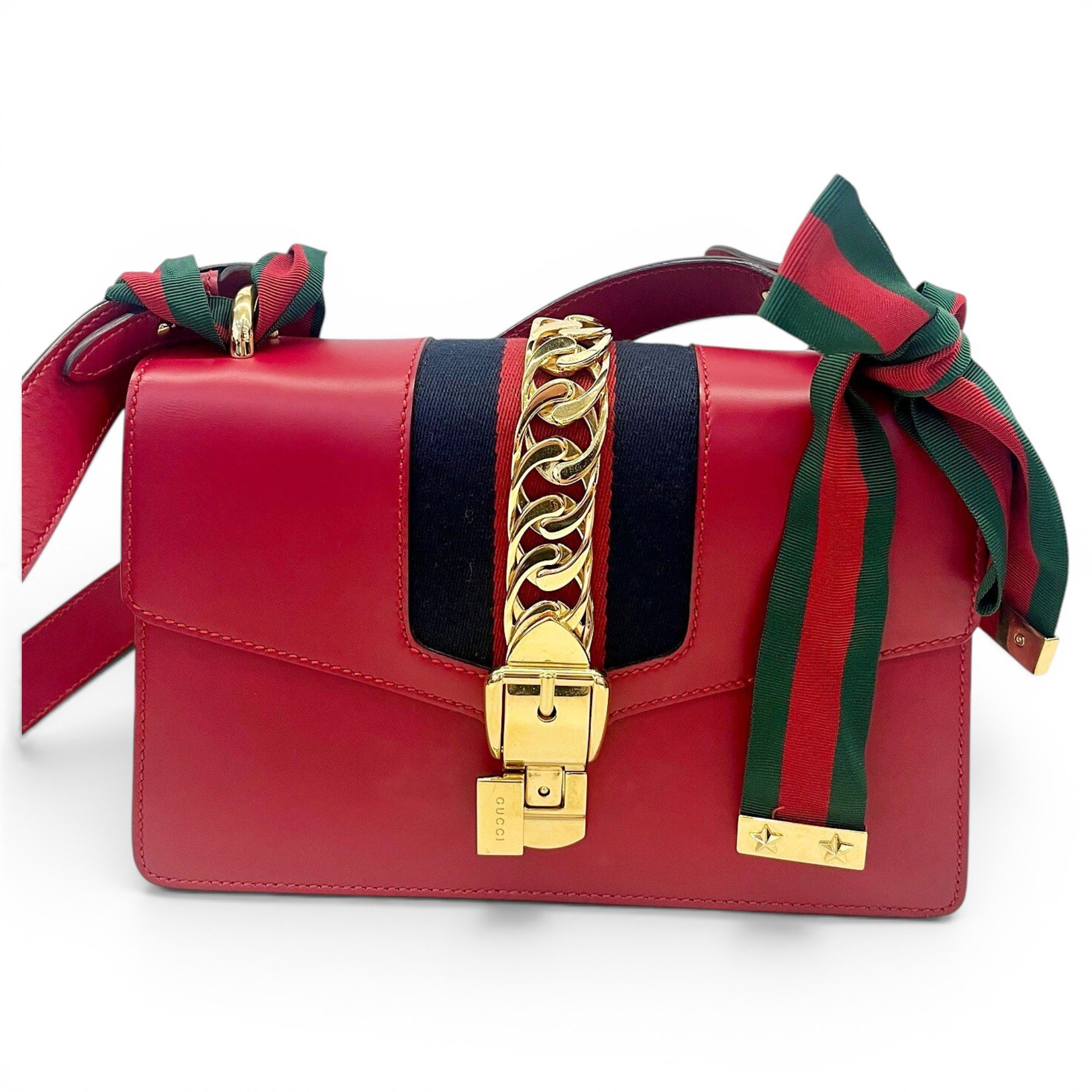 Sylvie Flap Chain leather crossbody bag