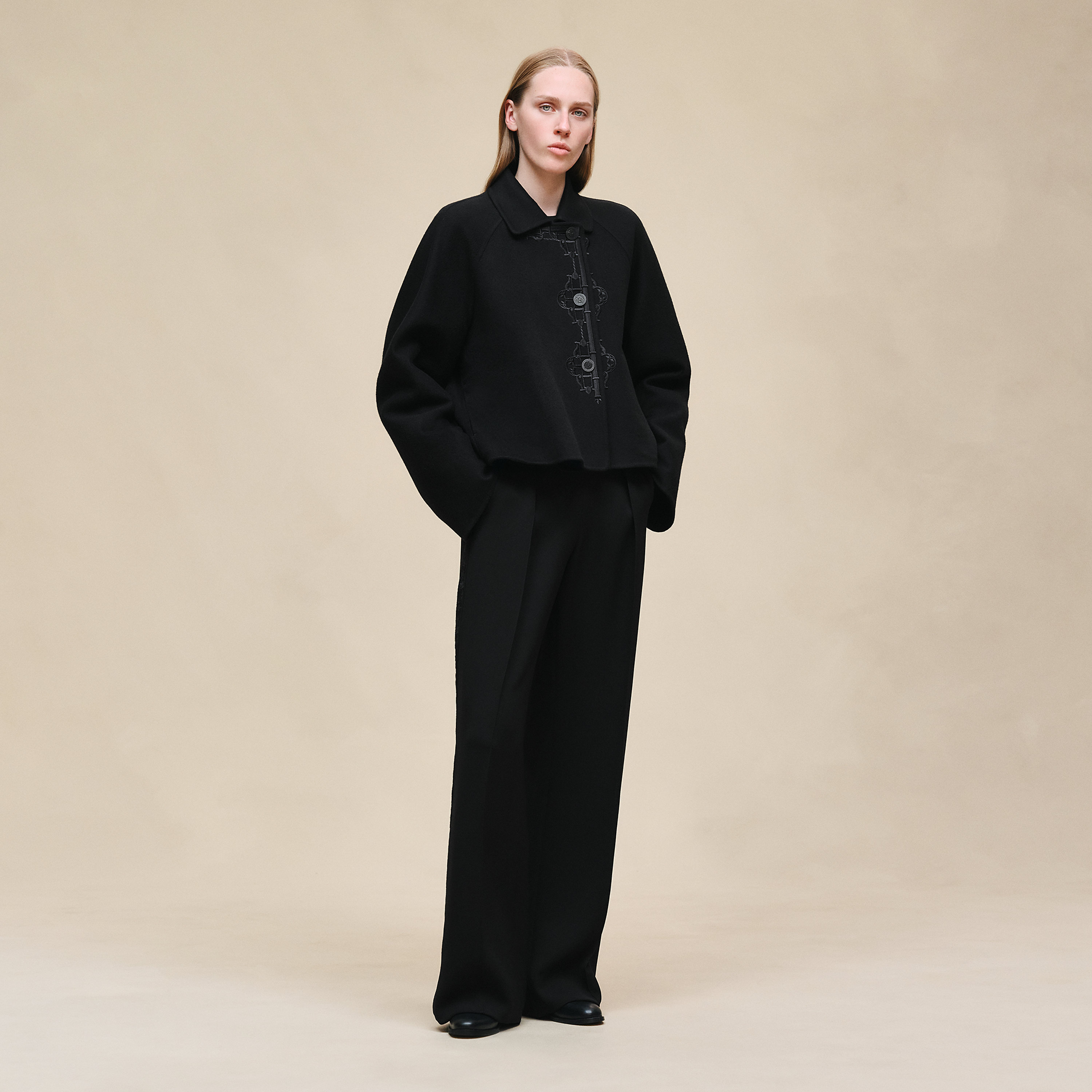 Cashmere embroidered jacket