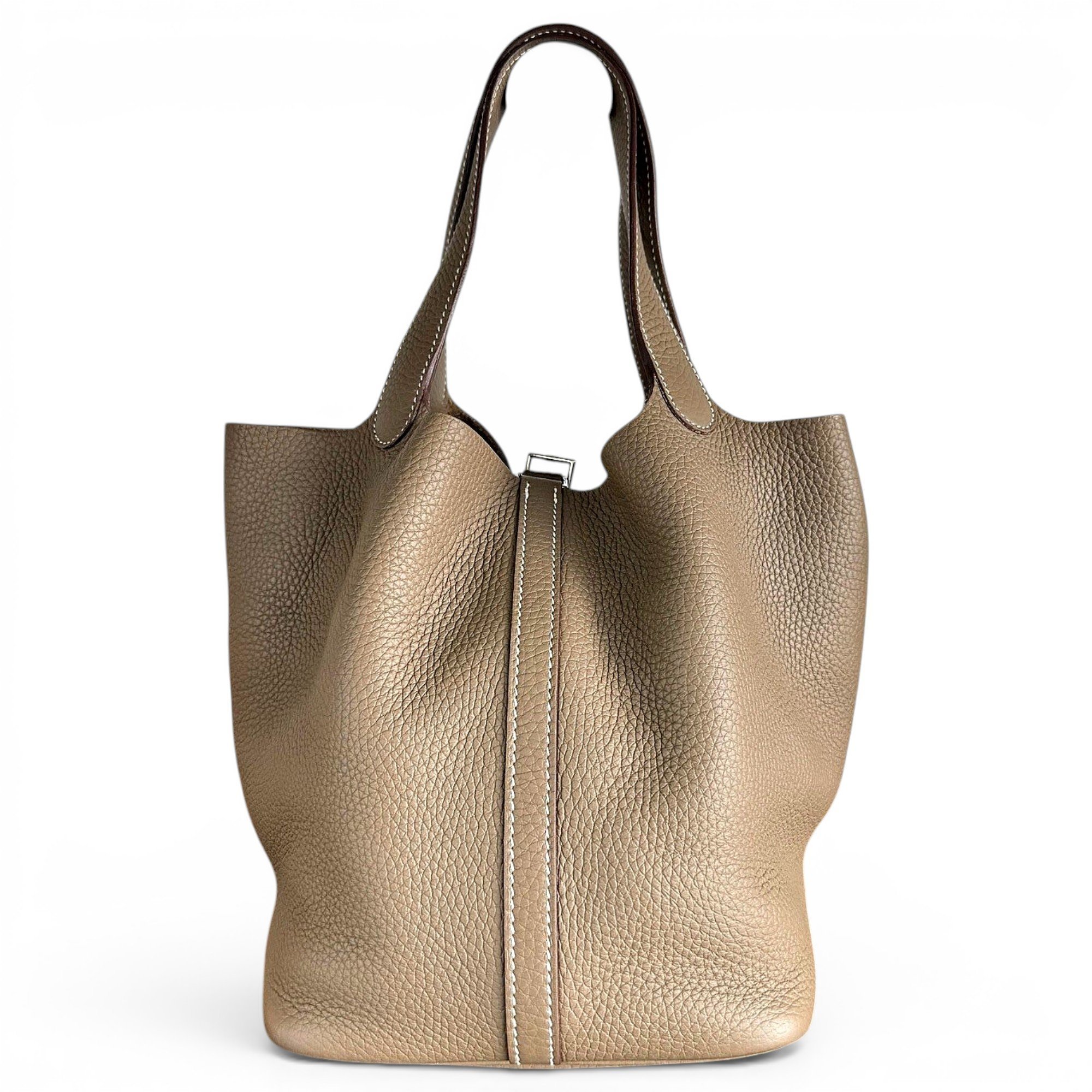 Picotin leather tote