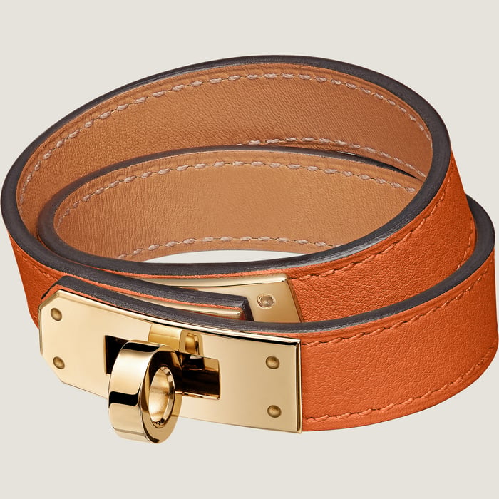 Orange Kelly Double Tour Bracelet