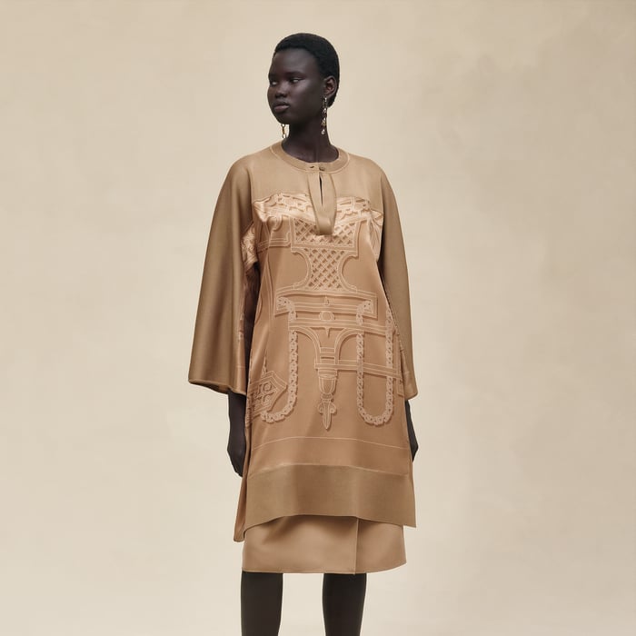 Beige Zénith "l'Enseigne Du Sellier" Caftan Tunic
