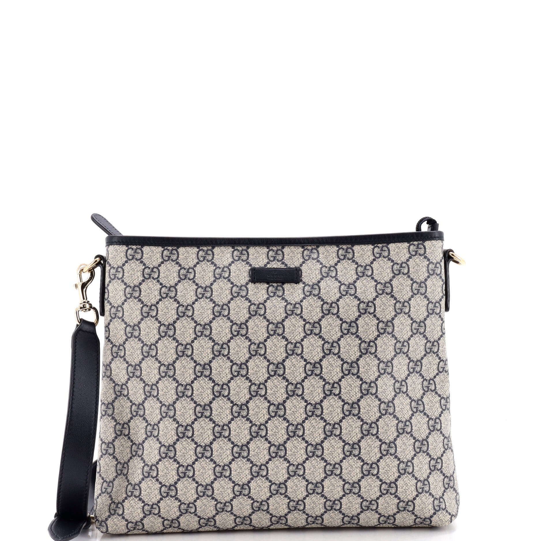 Zip Top Messenger Bag GG Coated Canvas Medium
