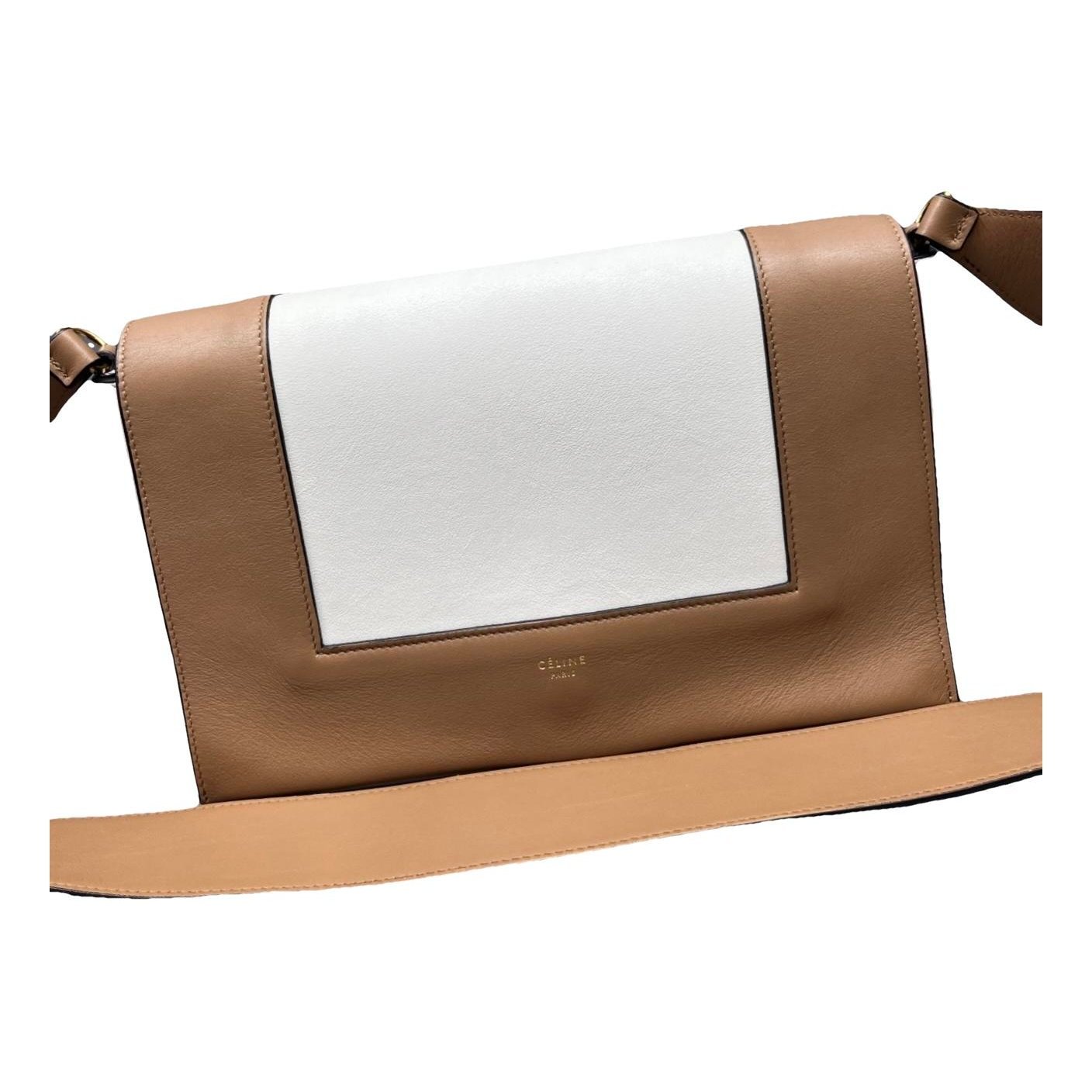 Frame leather handbag