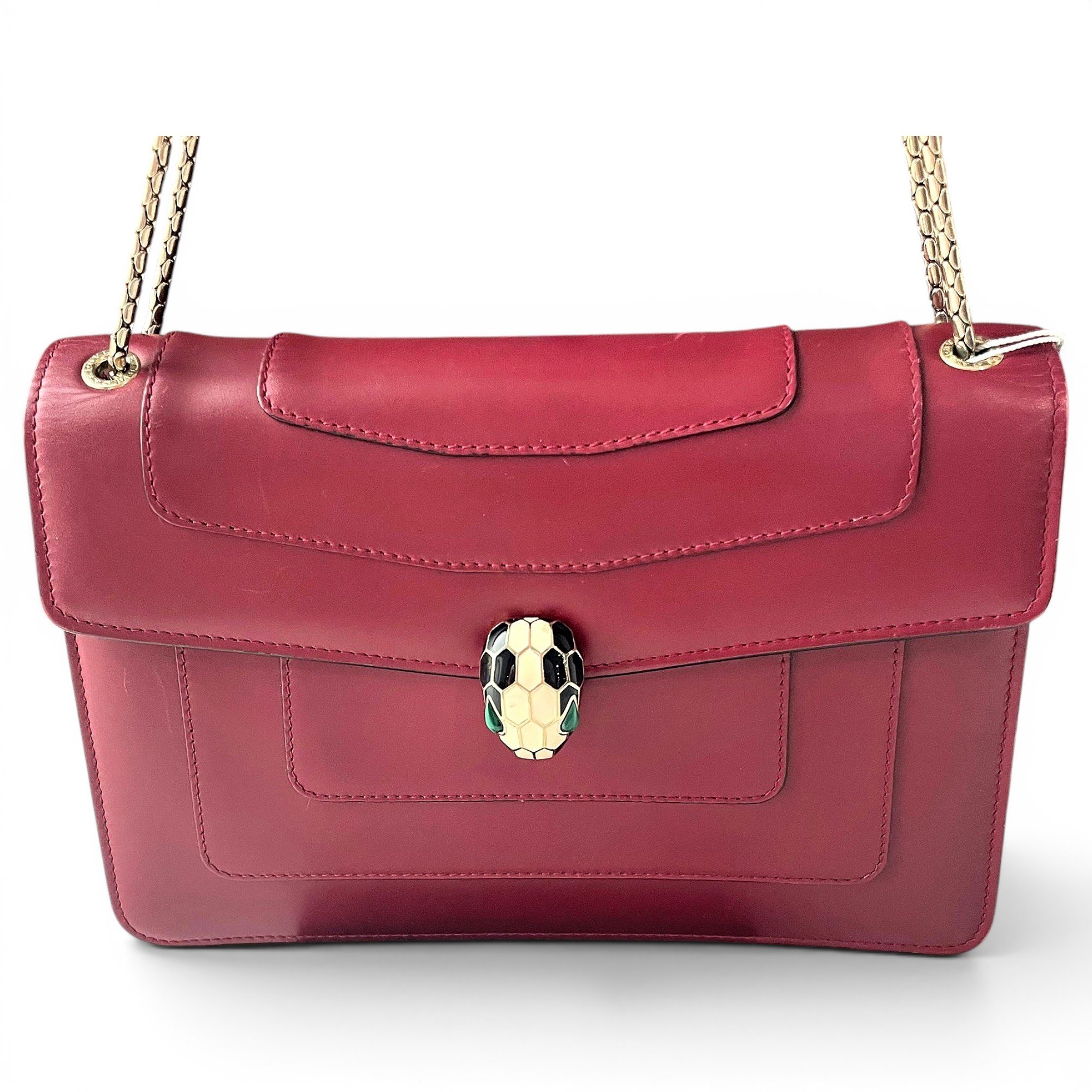 Serpenti leather handbag