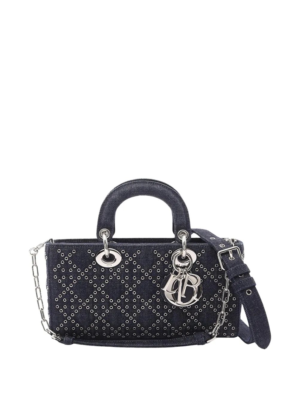 2010-2026 Medium Denim Cannage Eyelet Lady D Joy satchel