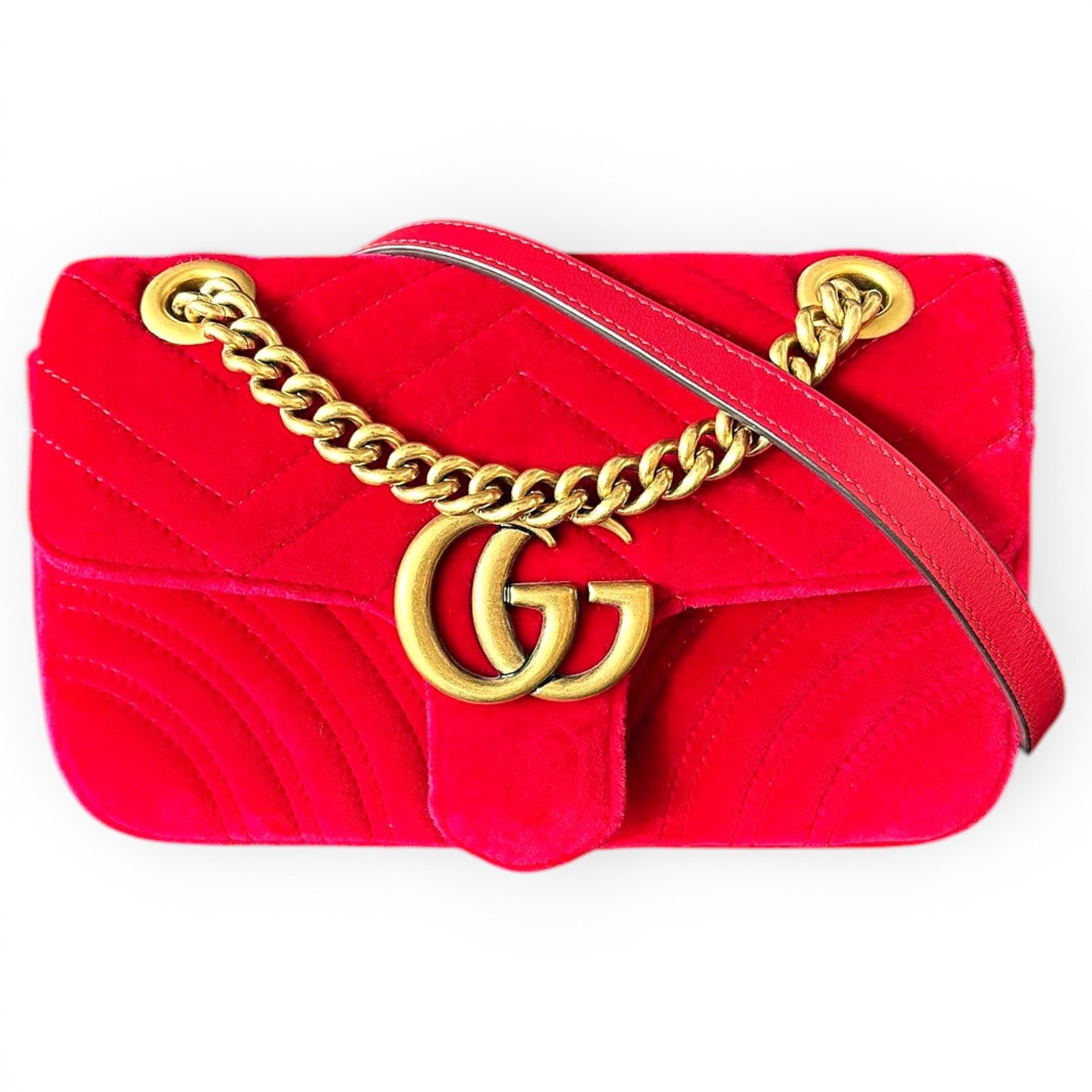 GG Marmont Flap velvet crossbody bag
