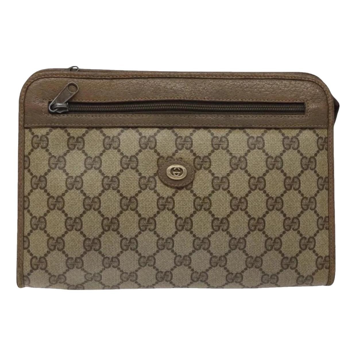 Leather clutch bag