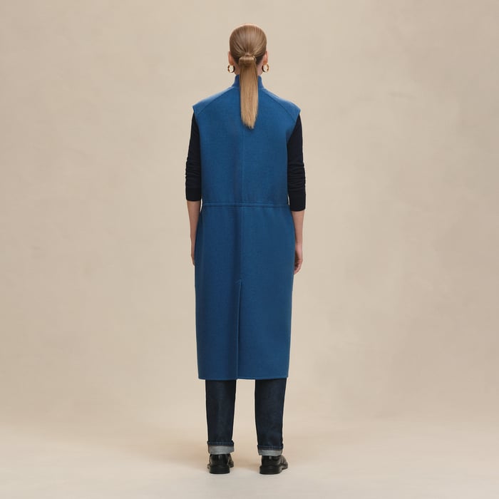 Bleu Payne Long Bomber Vest