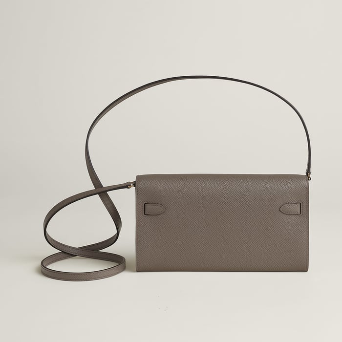 Gris Étain Kelly Classique to Go Wallet