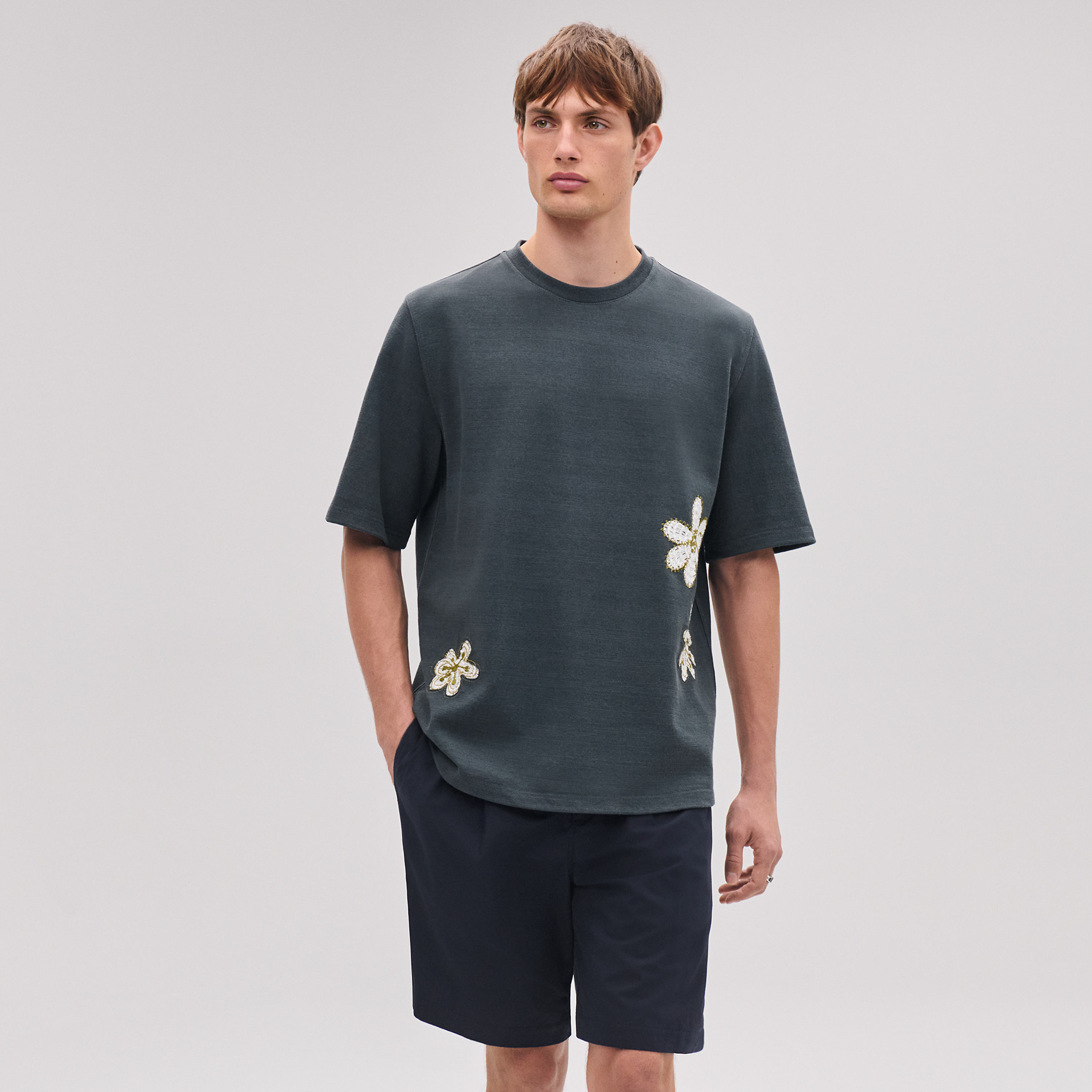 "Fleurs zigzag" t-shirt
