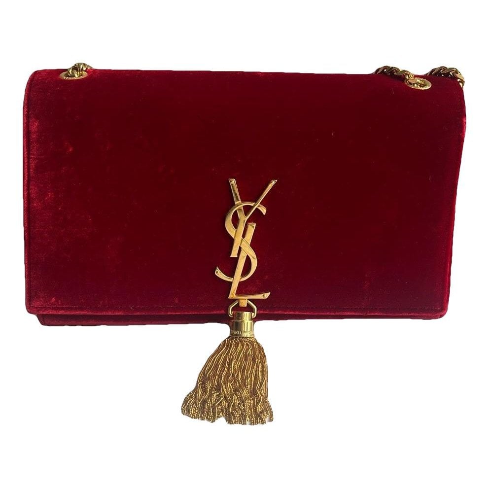 Pompom Kate velvet handbag