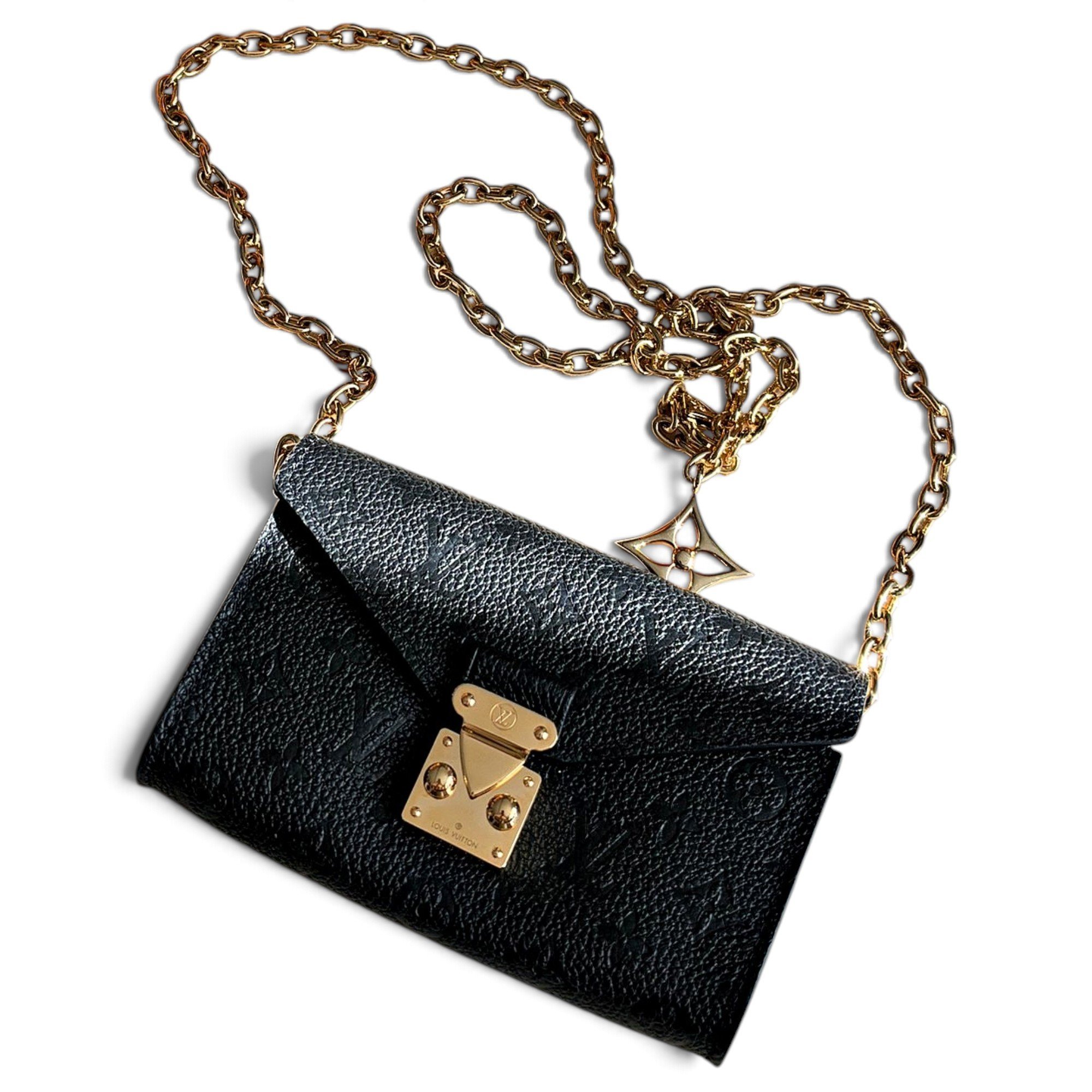 Leather clutch bag