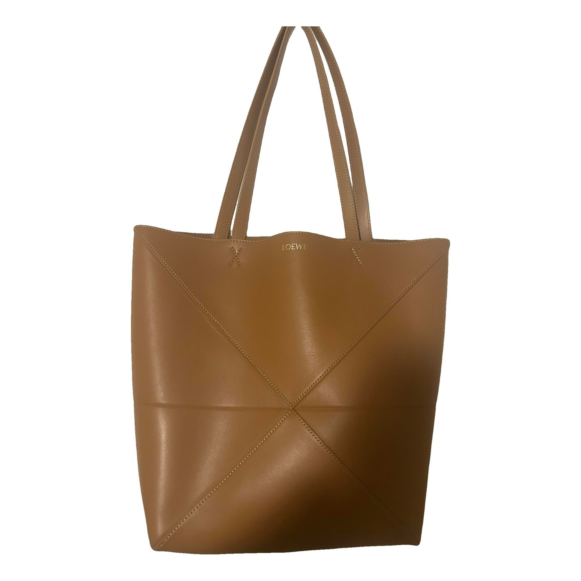 Puzzle Fold leather tote