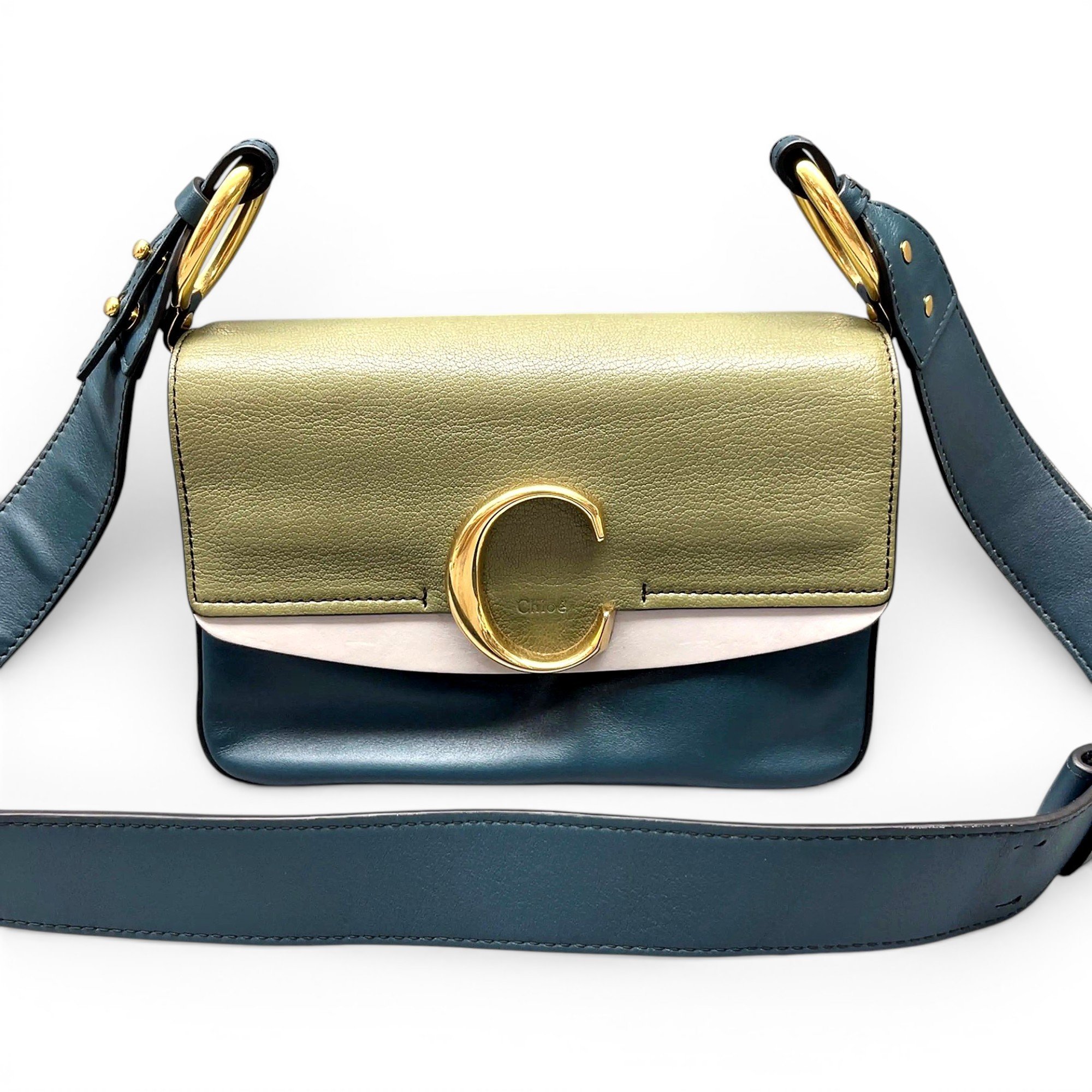 C leather crossbody bag