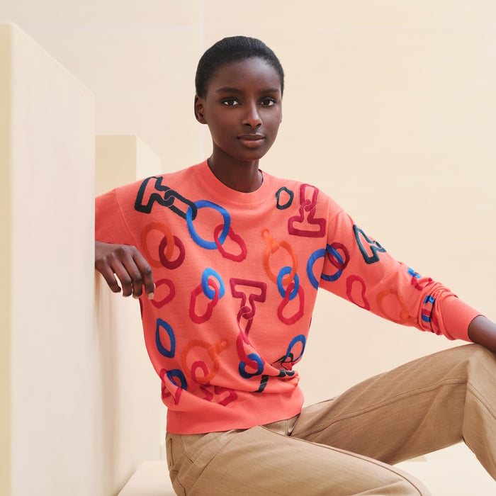 "Effet Kaleidoscope" long-sleeve sweater