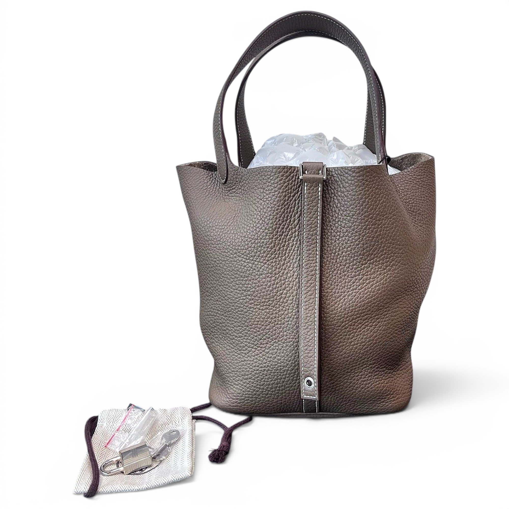 Picotin leather handbag