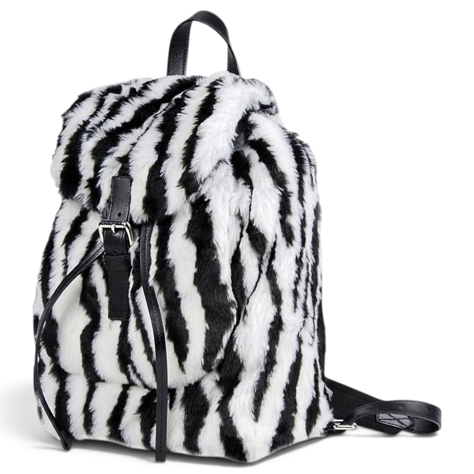 Faux fur backpack