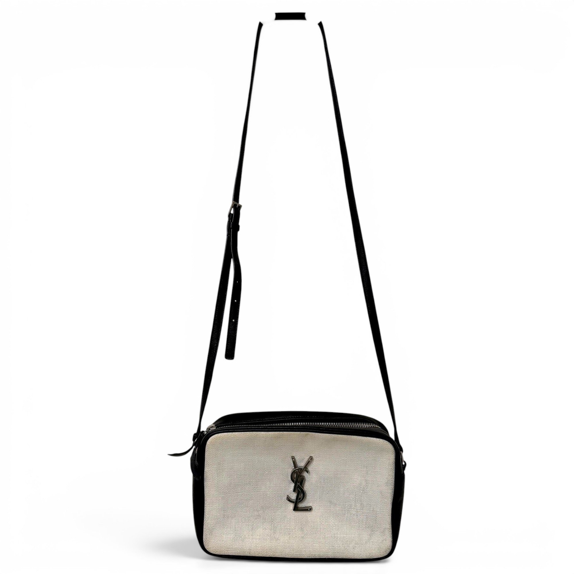 Camera Lou linen crossbody bag