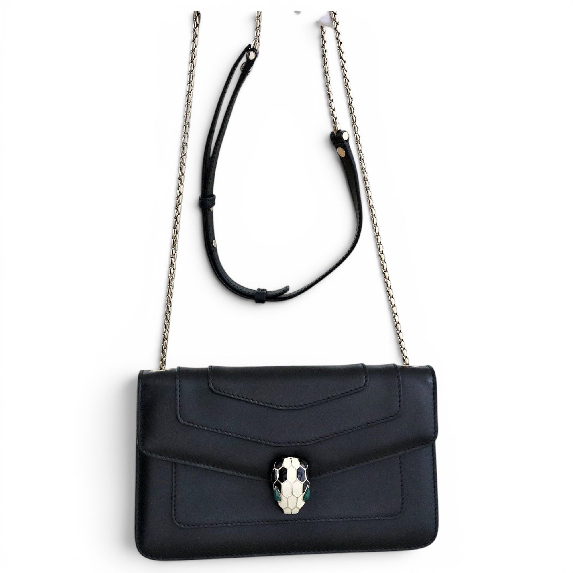 Serpenti leather handbag