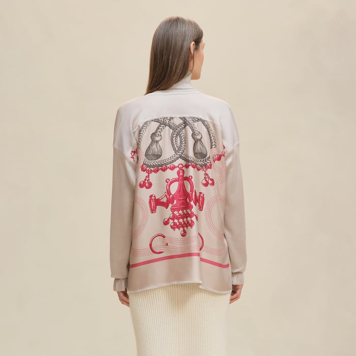 Beige Avoine "Palefroi Remix" Twillaine Vareuse Blouse