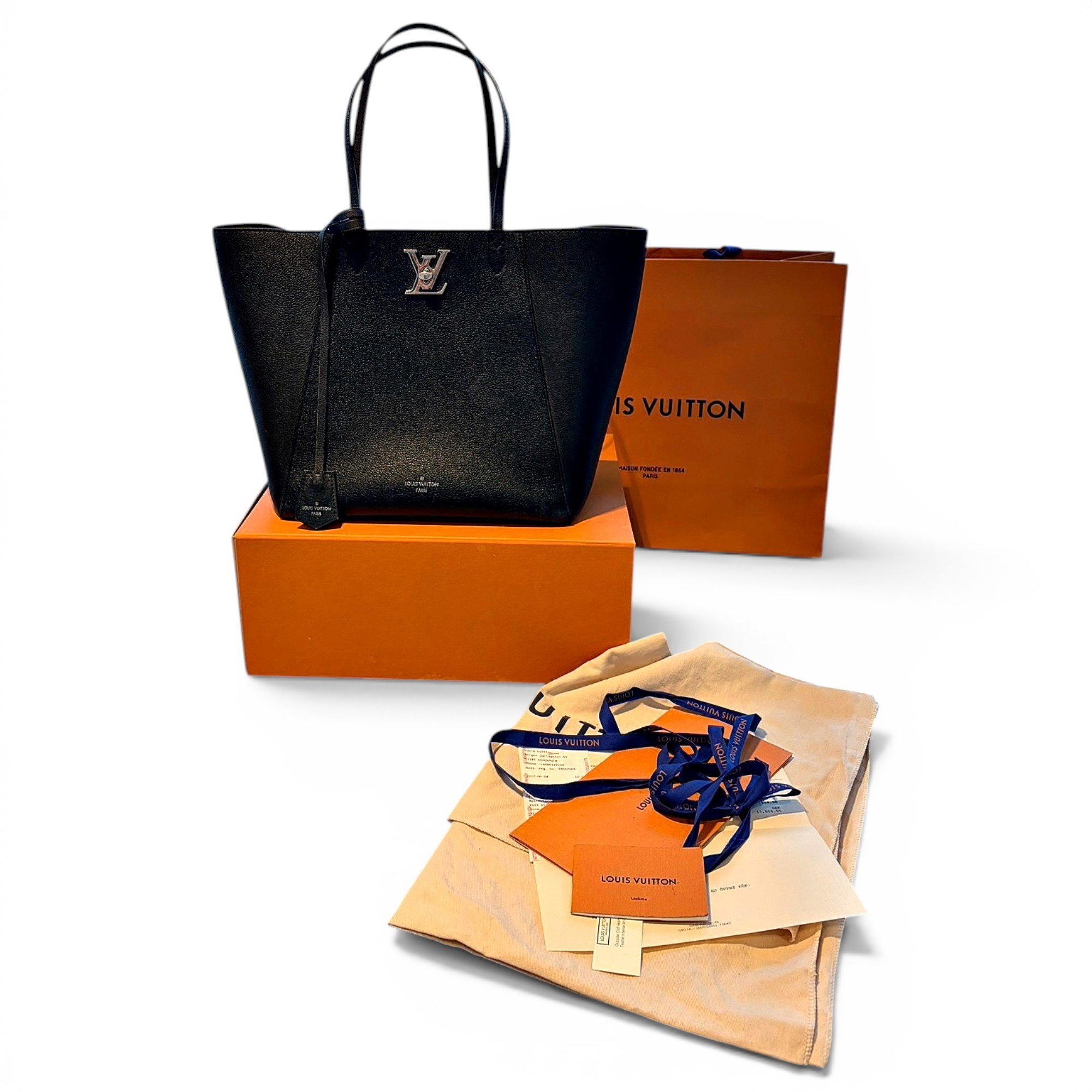 Lockmeto leather handbag