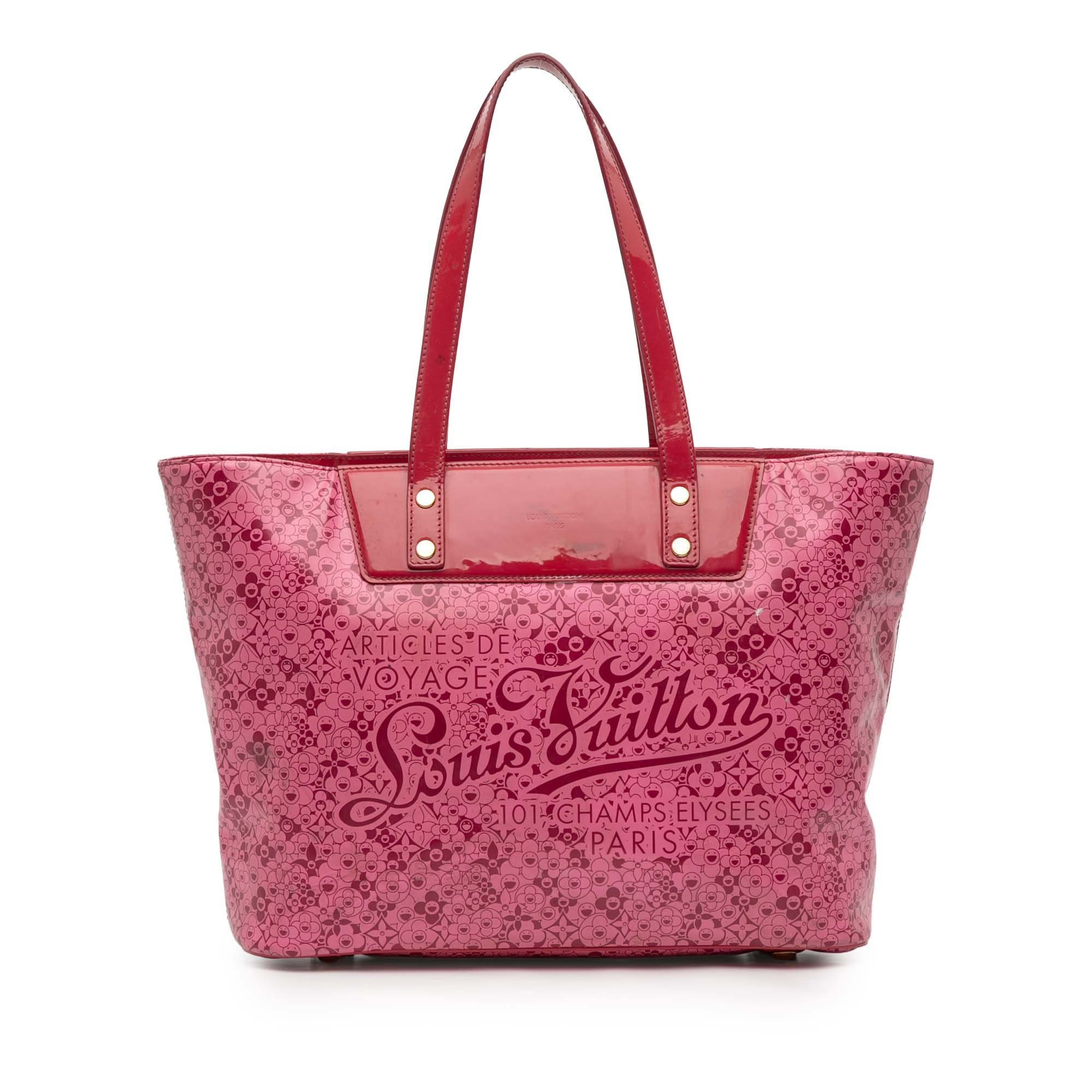 Cosmic blossom patent leather handbag