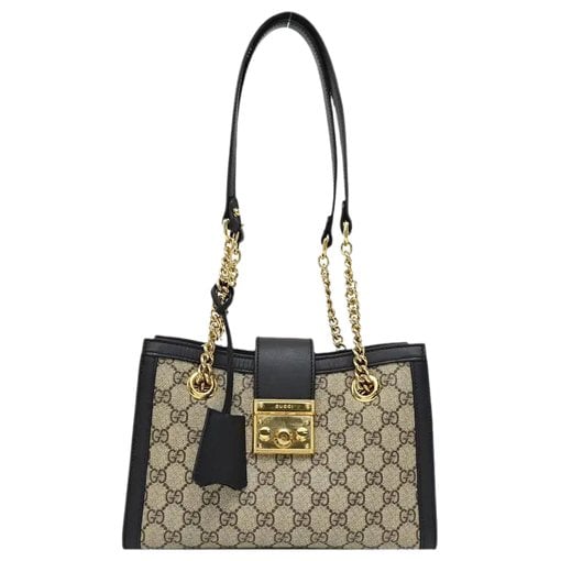 Padlock leather handbag