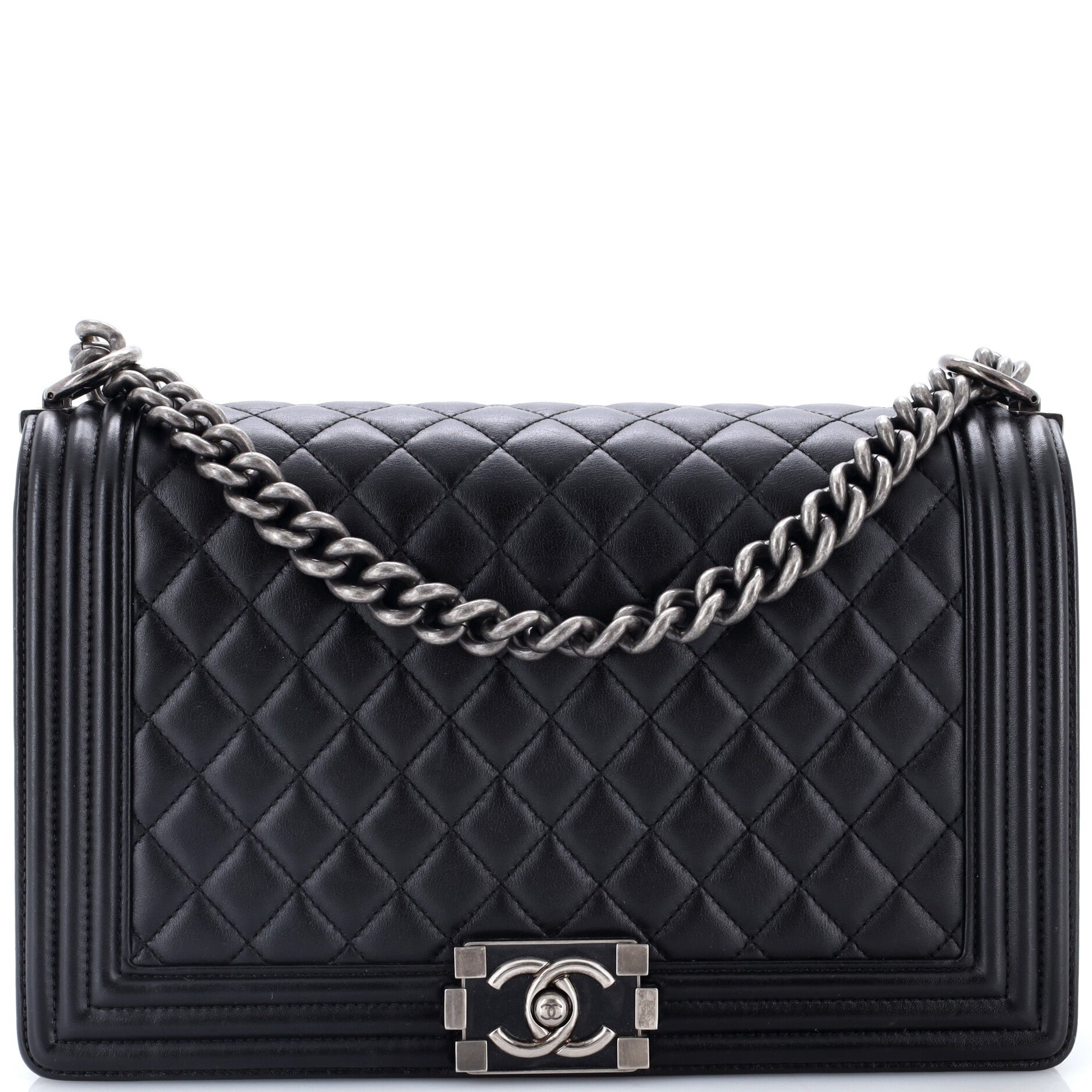 Boy Flap Bag Quilted Calfskin Large