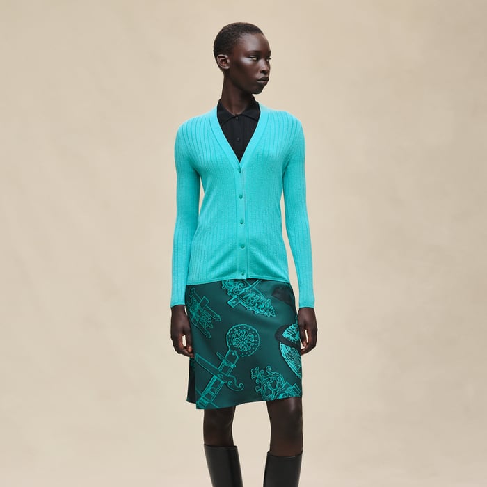 Vert Menthe Long-sleeve Cardigan