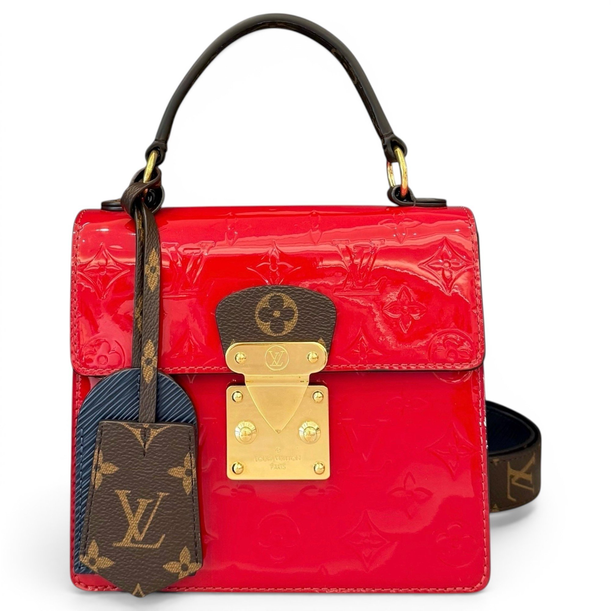 Spring street patent leather handbag