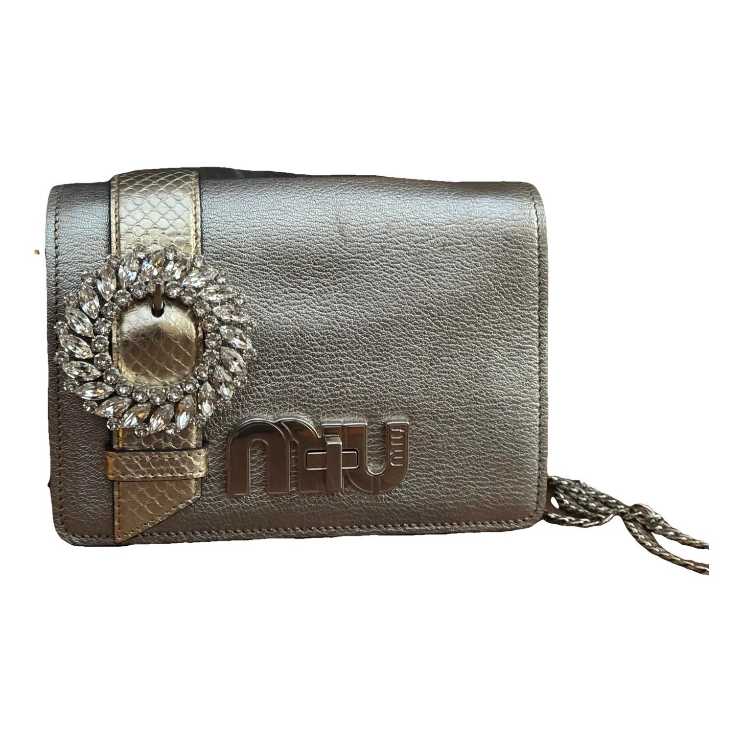My Miu leather handbag