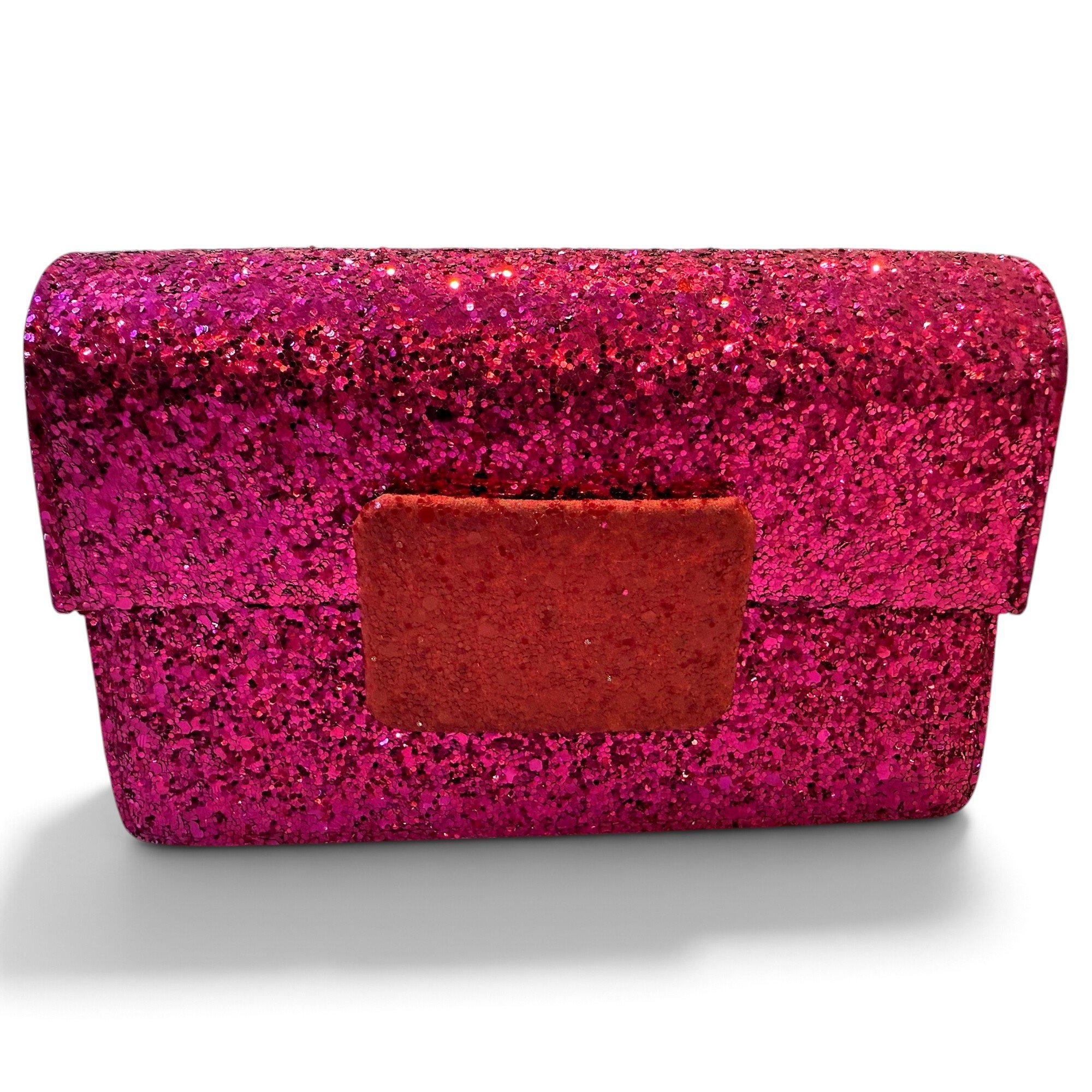 Lulu glitter clutch bag