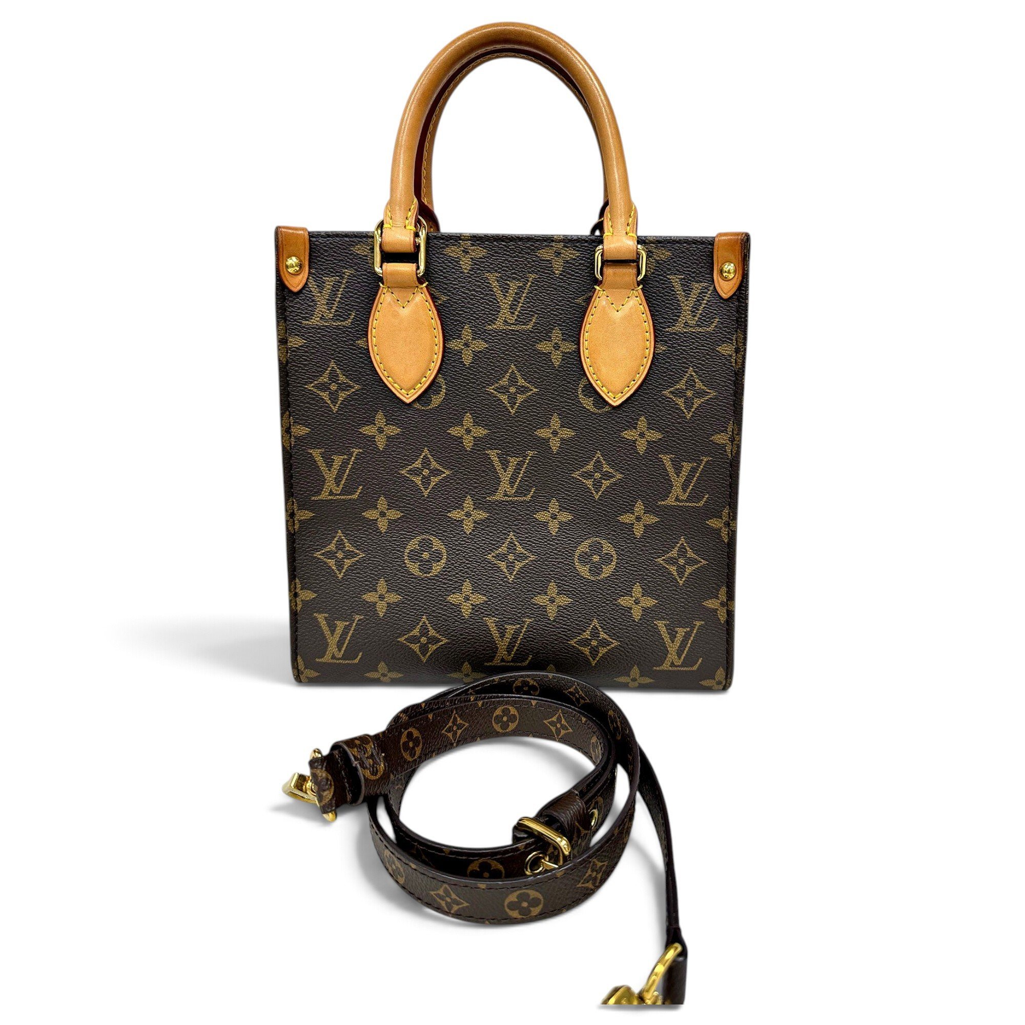 Plat leather handbag