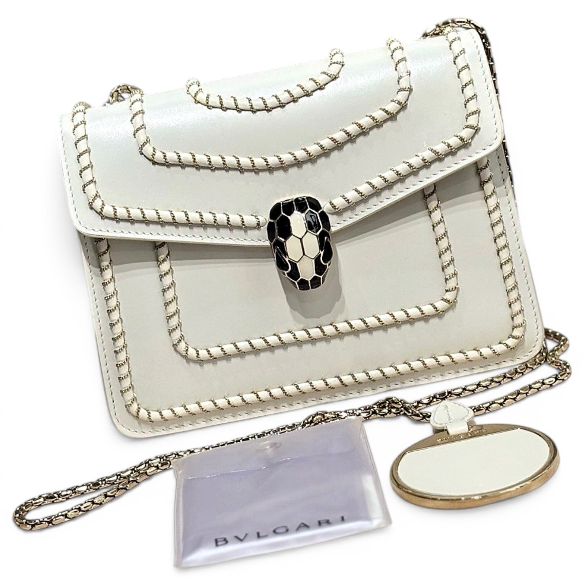 Serpenti leather handbag