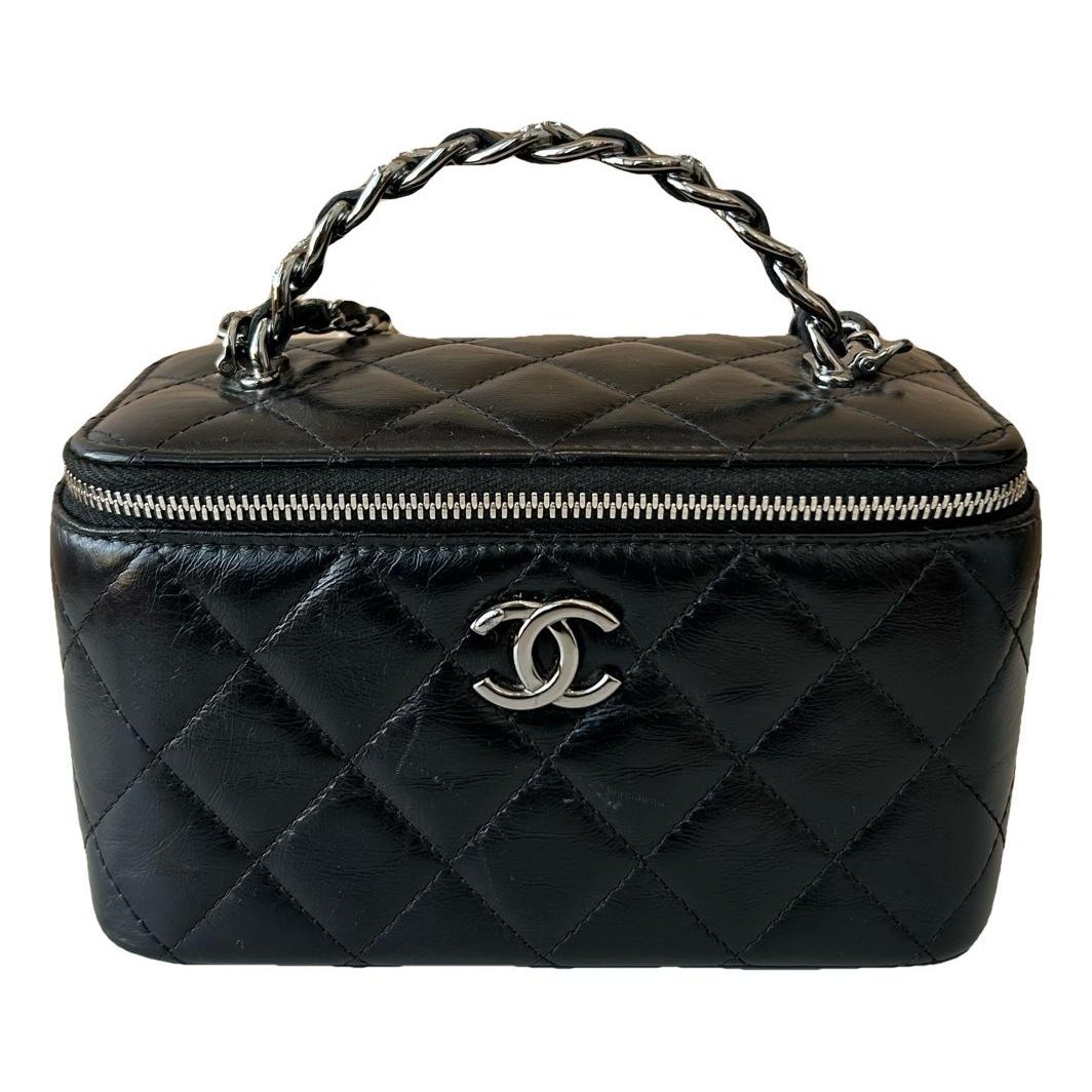 Vanity leather handbag