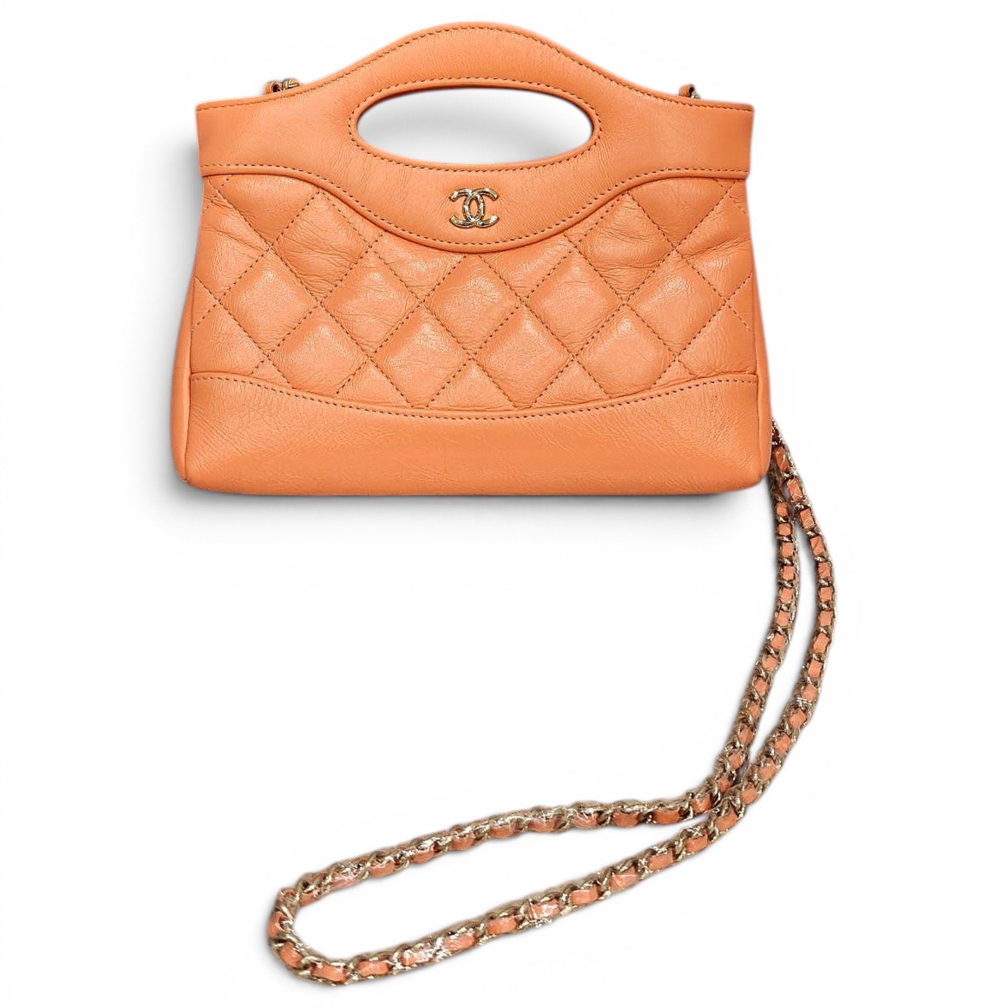 Trendy CC leather handbag