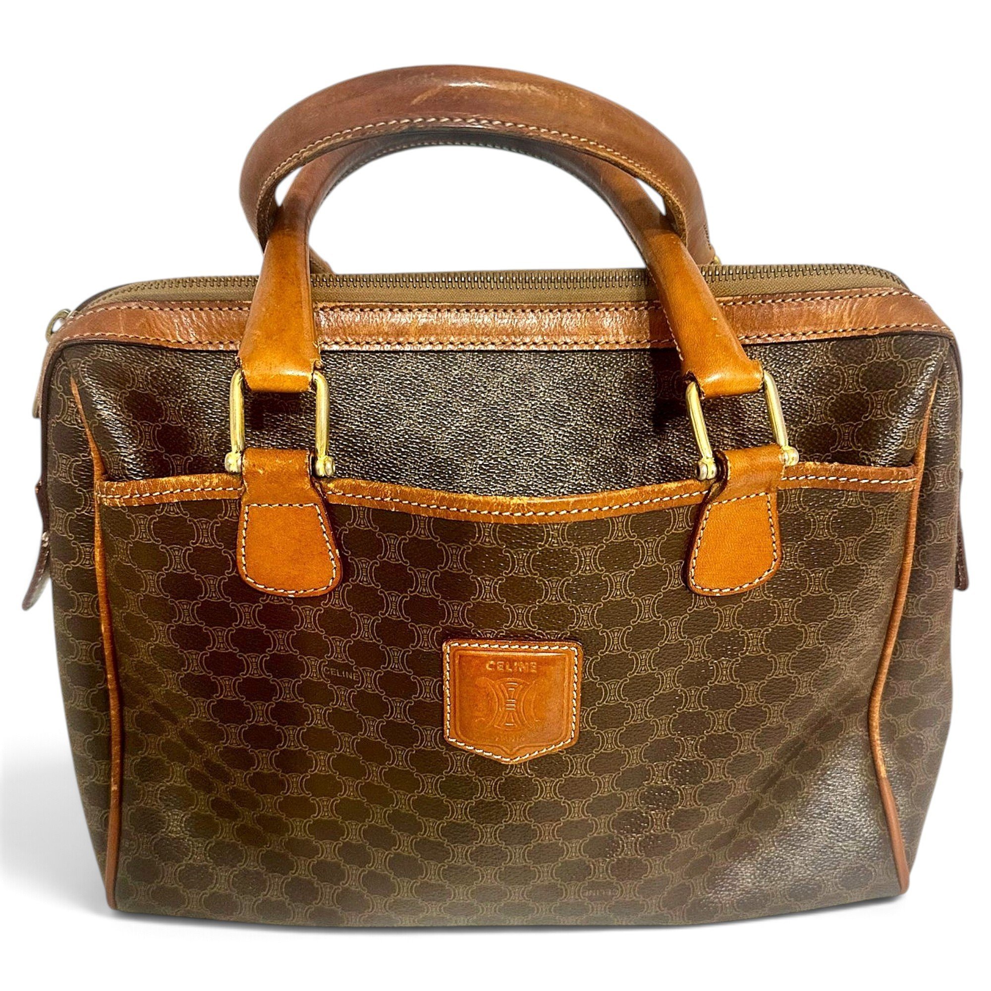 Leather bowling bag