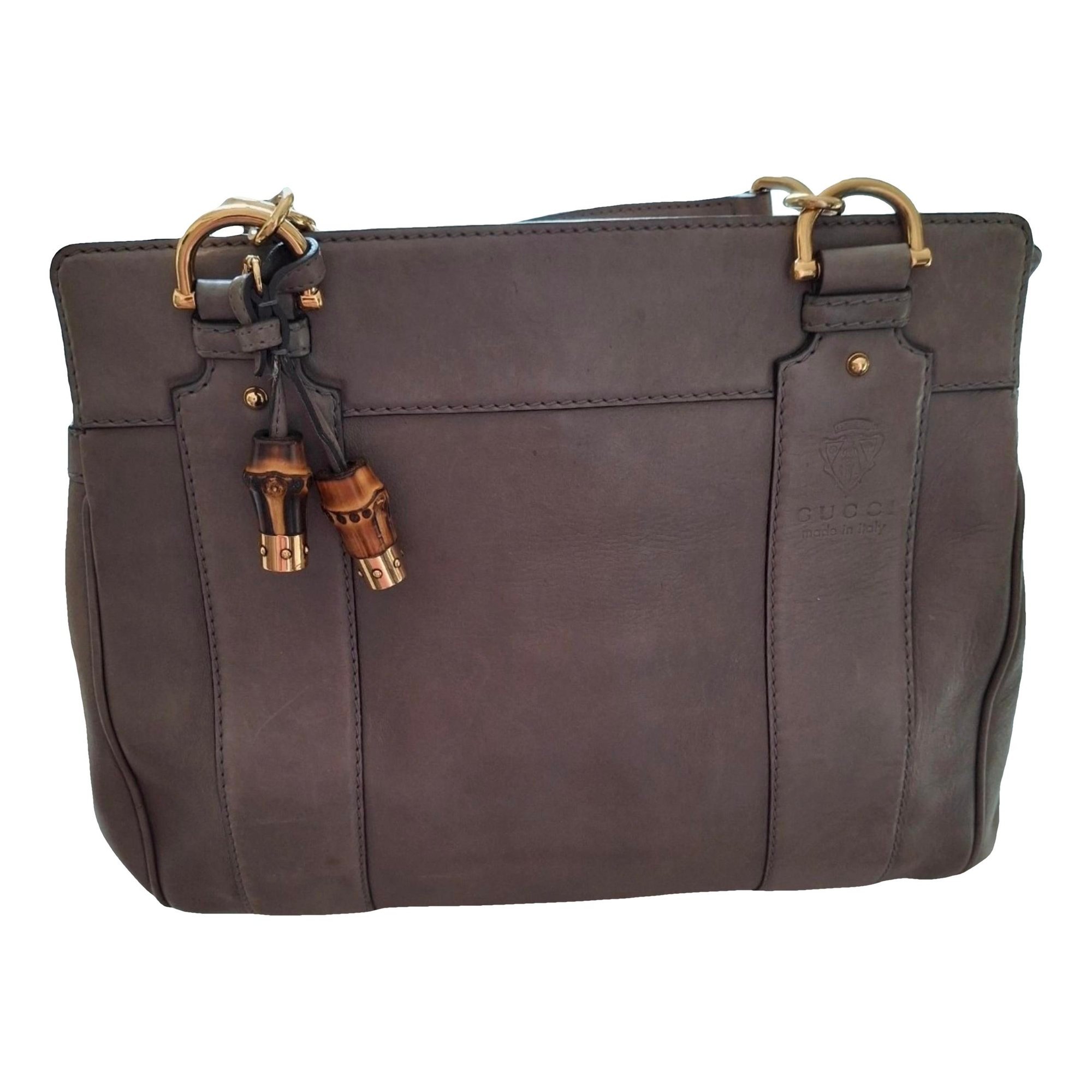 Bamboo leather handbag