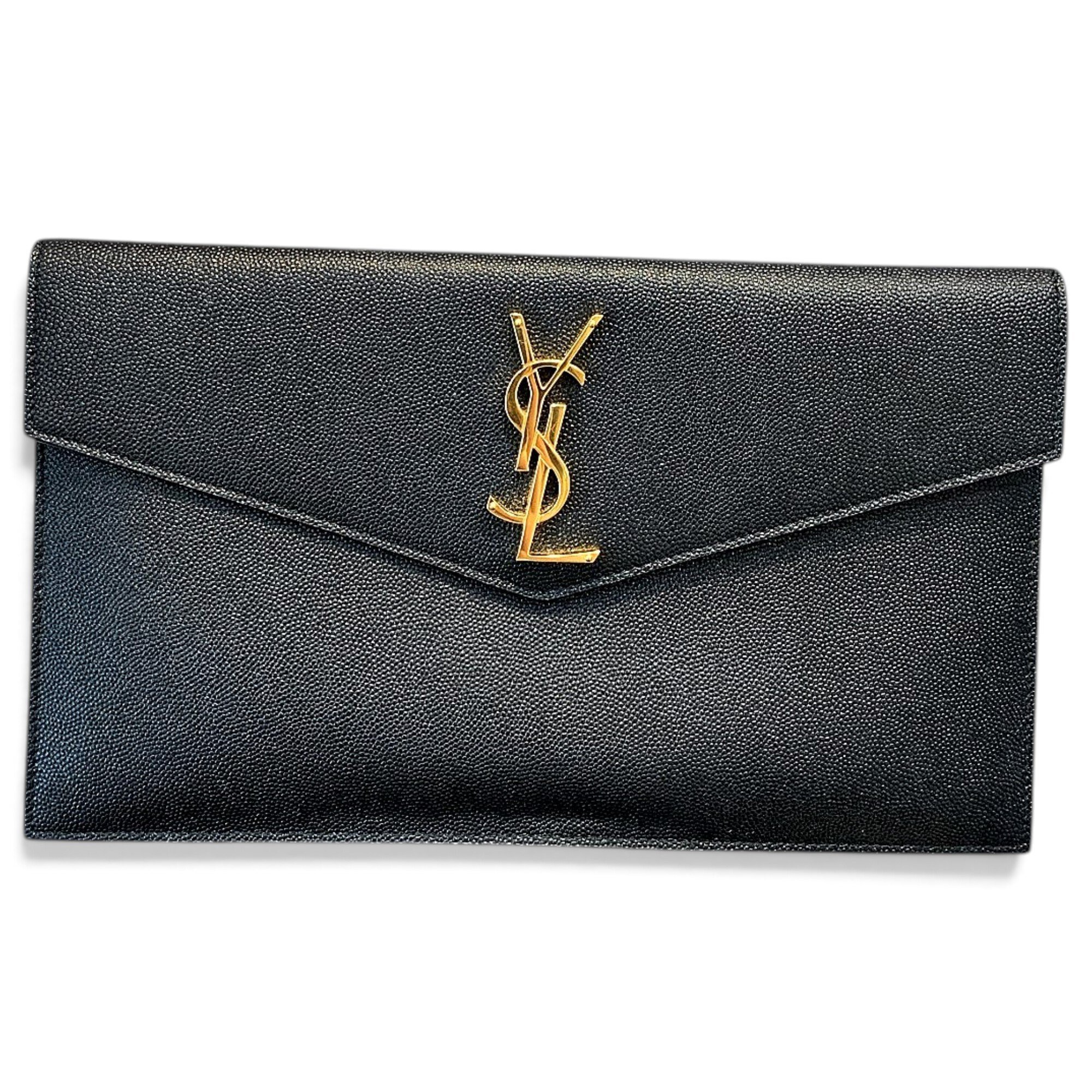 Uptown leather clutch bag