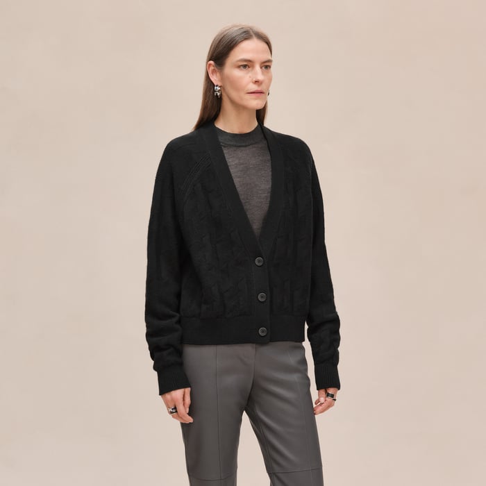 Noir "H" Long-sleeve Cardigan