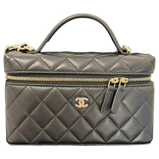 Vanity leather handbag