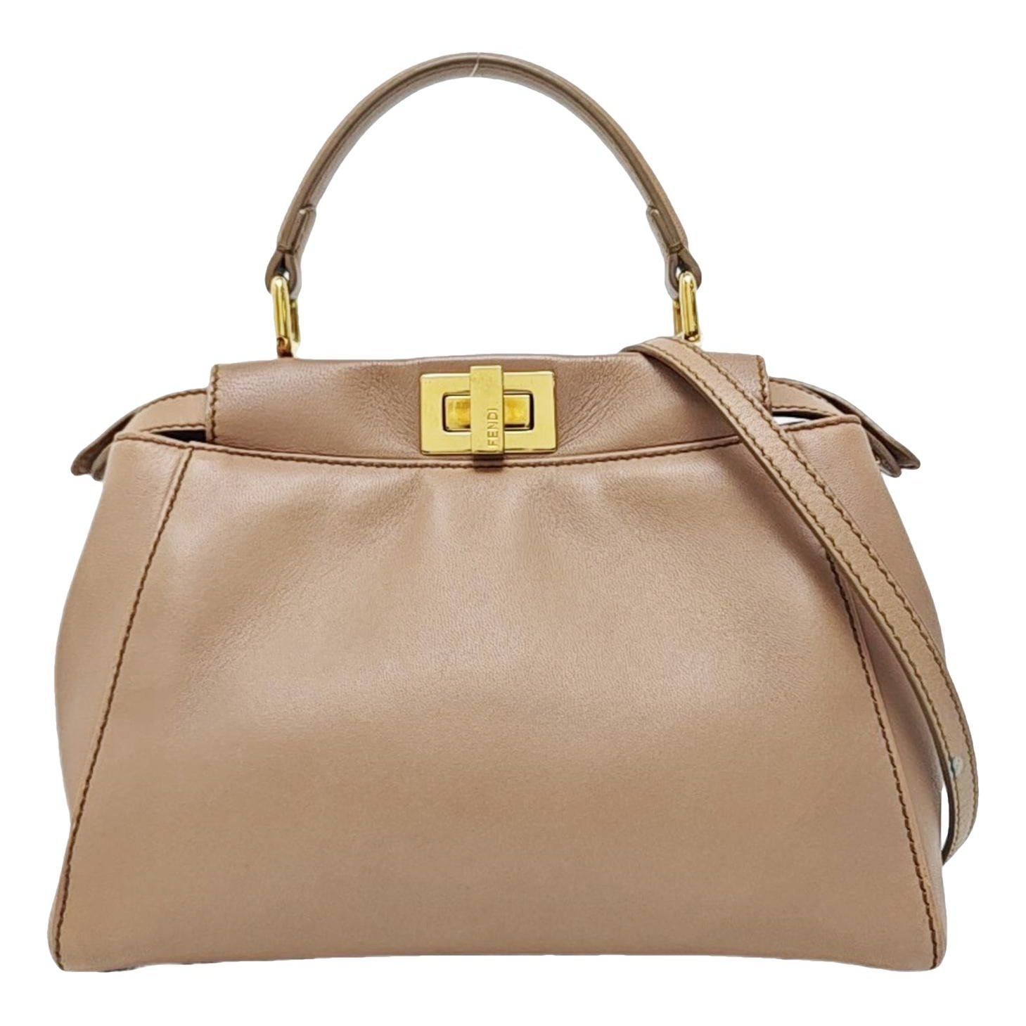 Peekaboo leather handbag