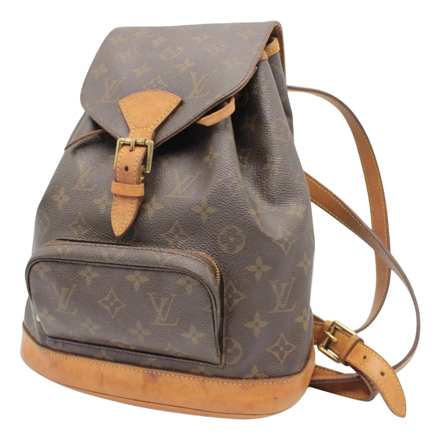 Montsouris Vintage leather backpack
