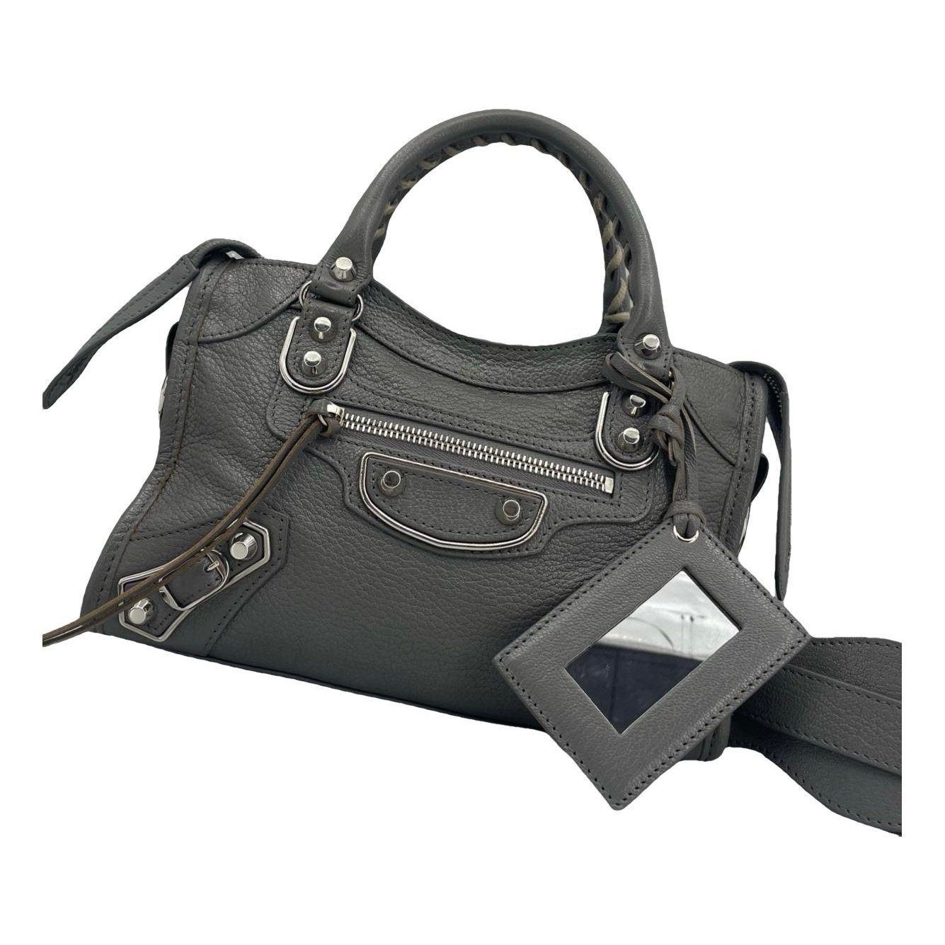 City leather handbag